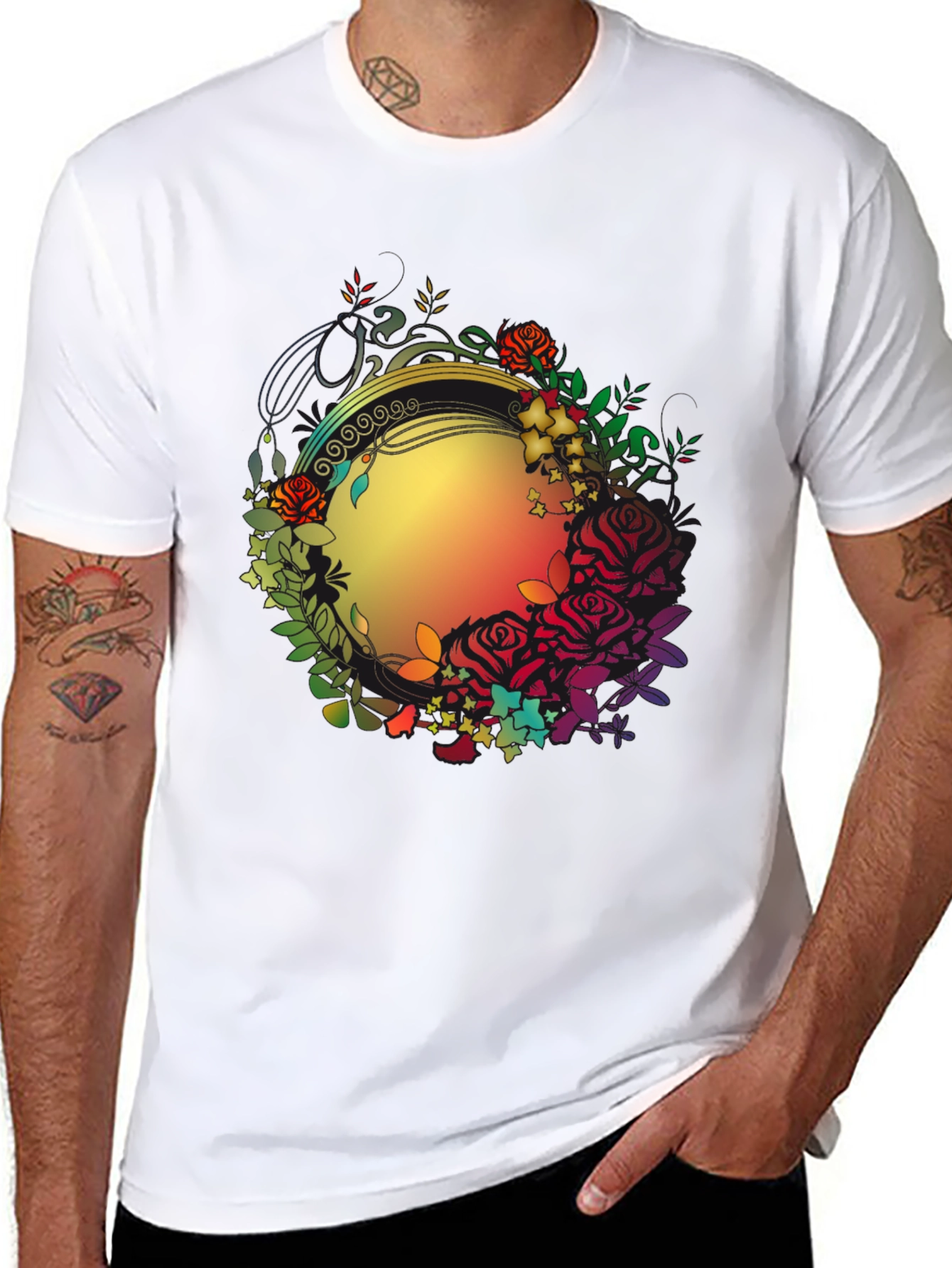 Floral Circle Graphic Tee