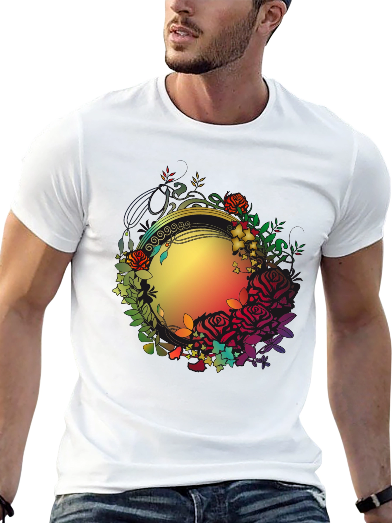 Floral Circle Graphic Tee
