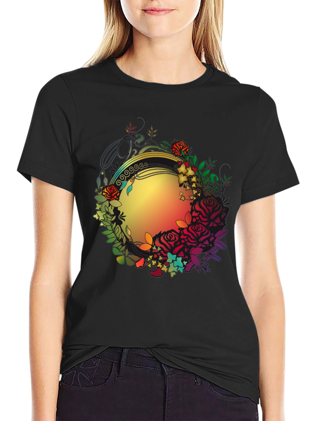 Floral Circle Graphic Tee