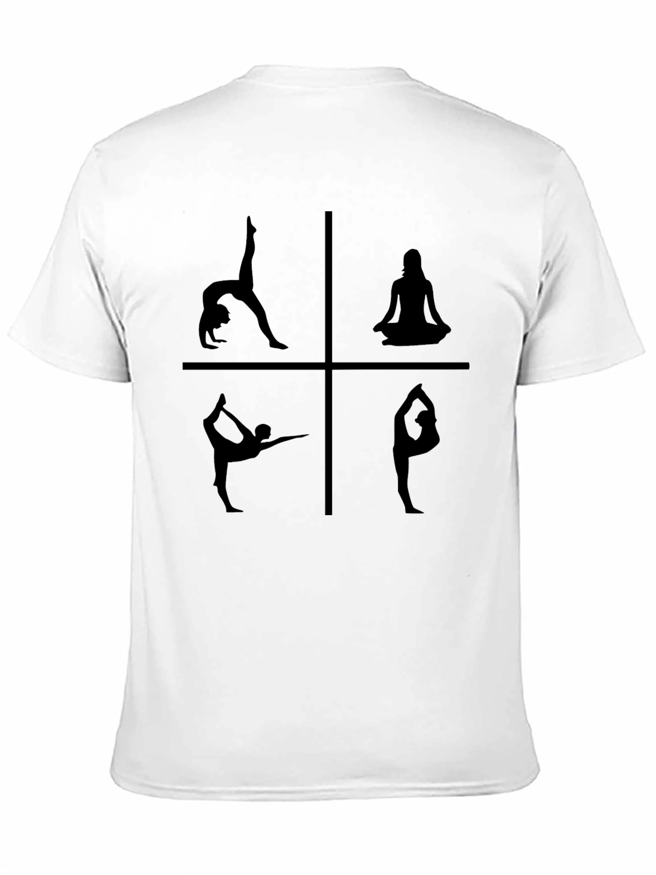 Yoga Pose Silhouette Graphic T-Shirt