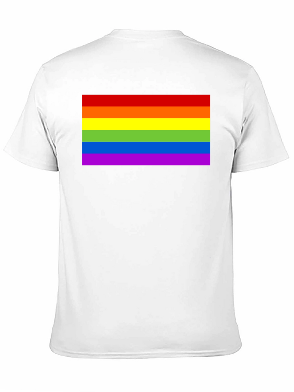 Pride Rainbow Flag Graphic Tee - Black Cotton T-Shirt