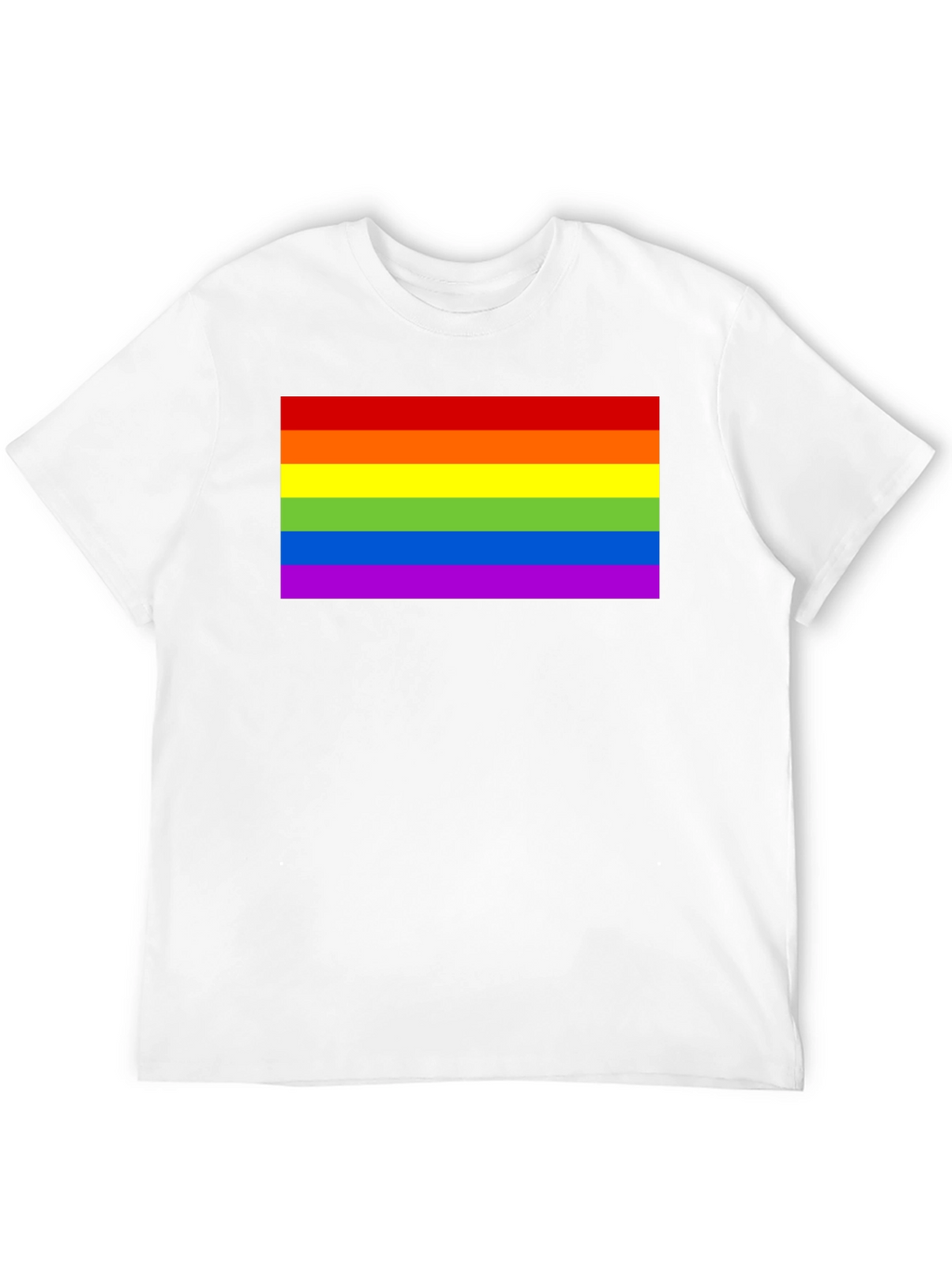 Pride Rainbow Flag Graphic Tee - Black Cotton T-Shirt
