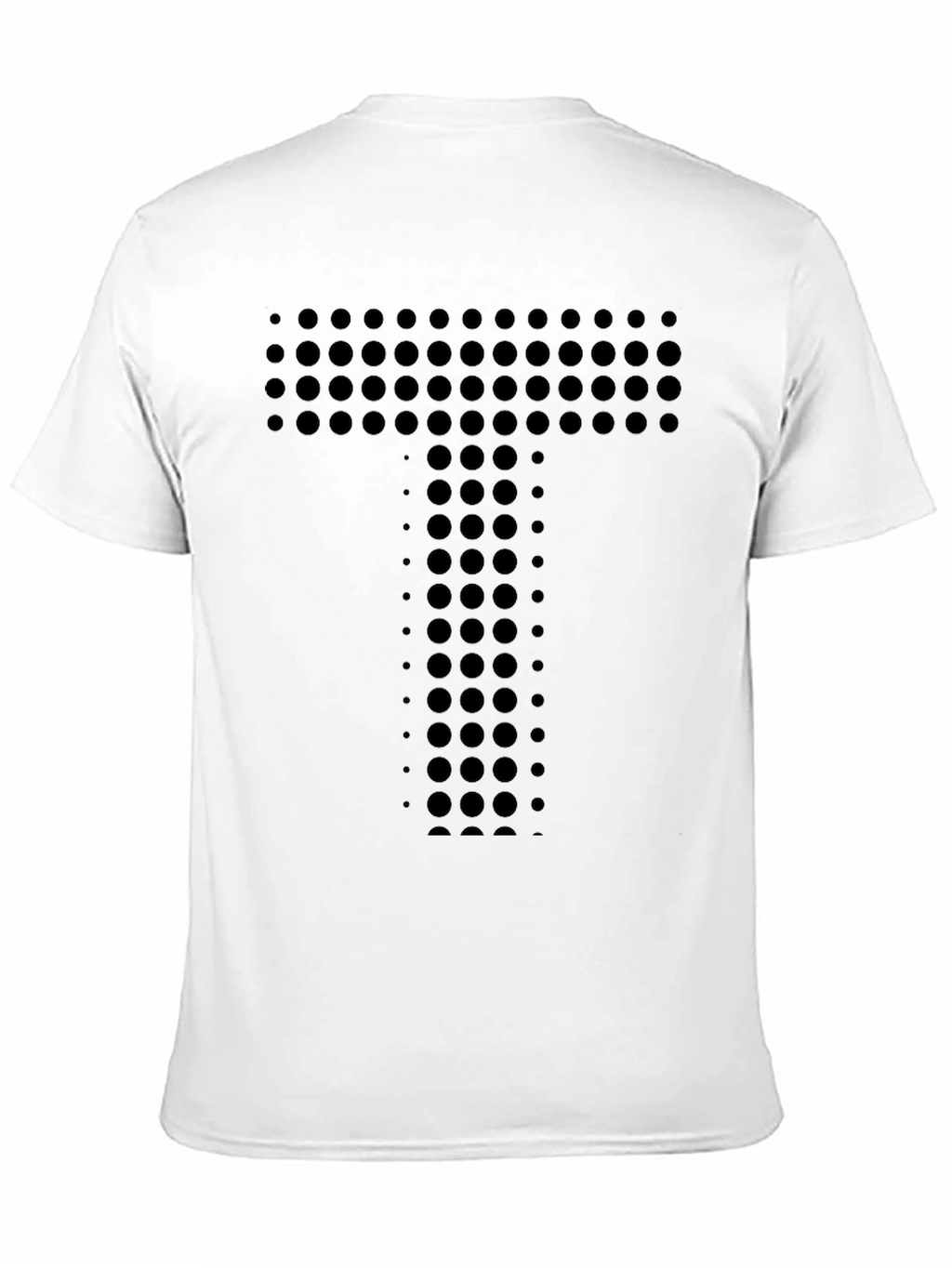 Modern Black Tee with Circle Letter Graphic
