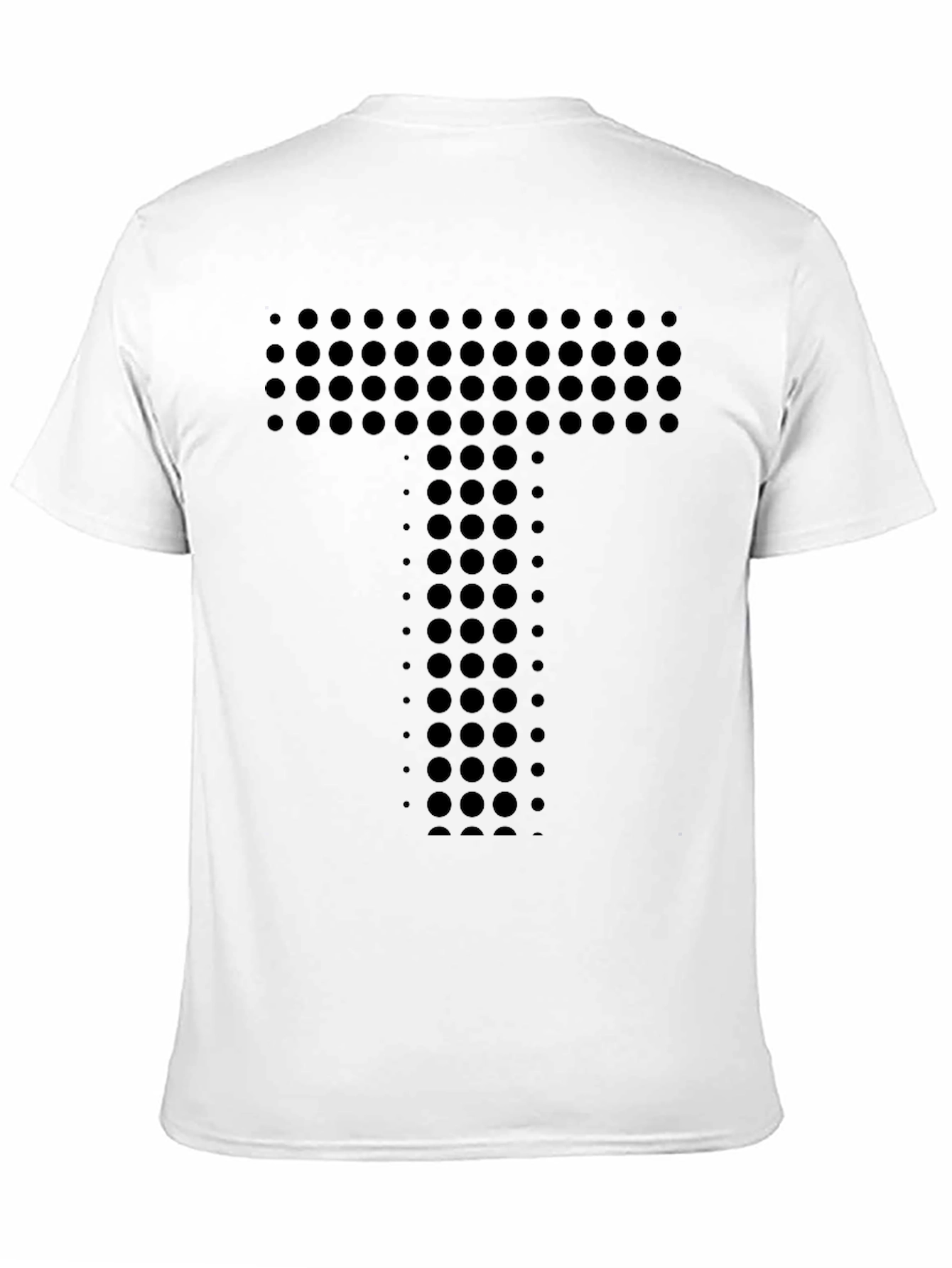 Modern Black Tee with Circle Letter Graphic