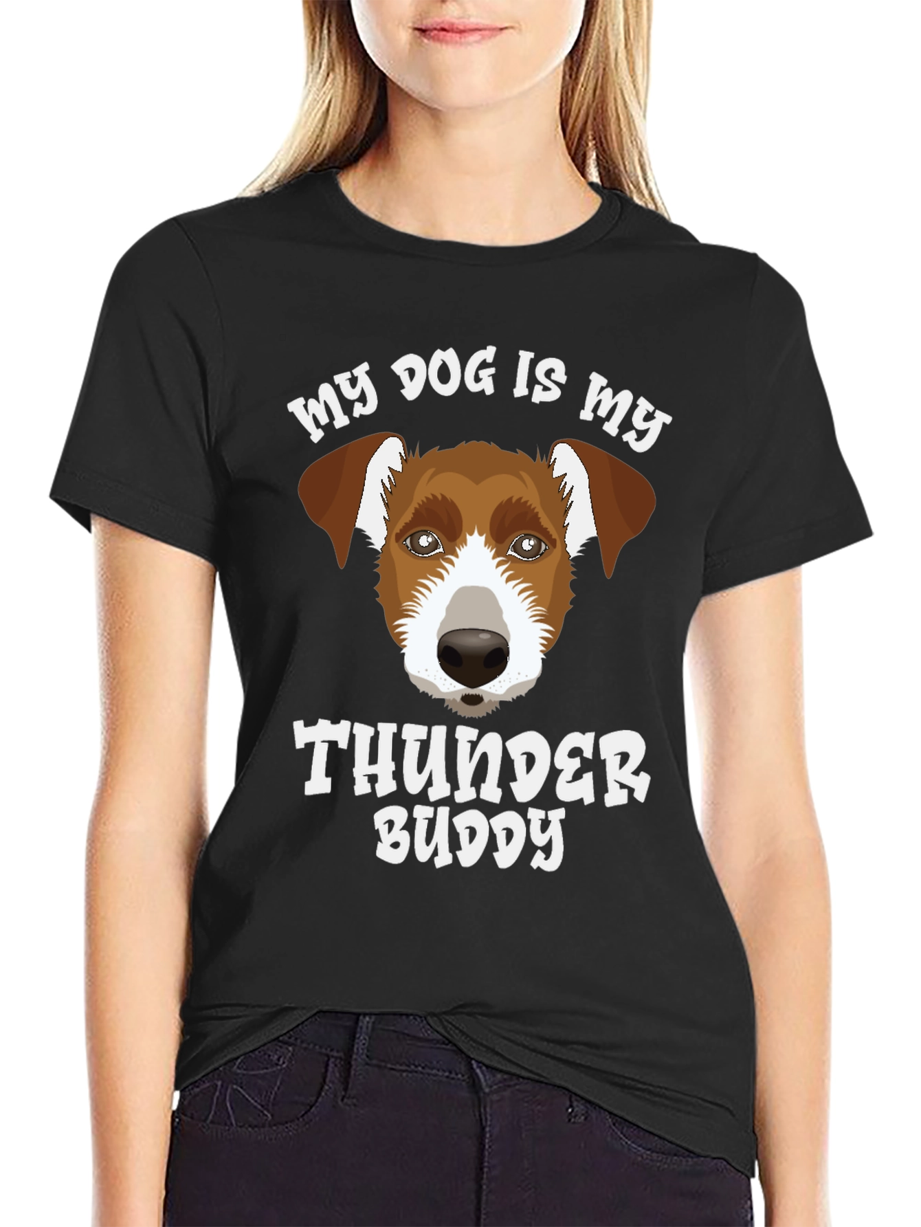 Dog Lover T-Shirt - My Dog Is My Thunder Buddy