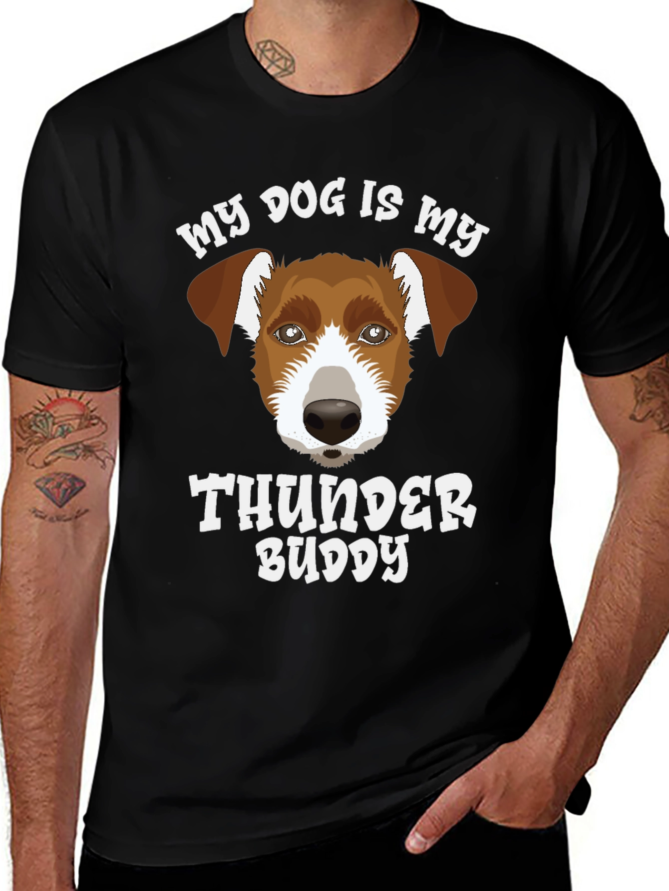 Dog Lover T-Shirt - My Dog Is My Thunder Buddy