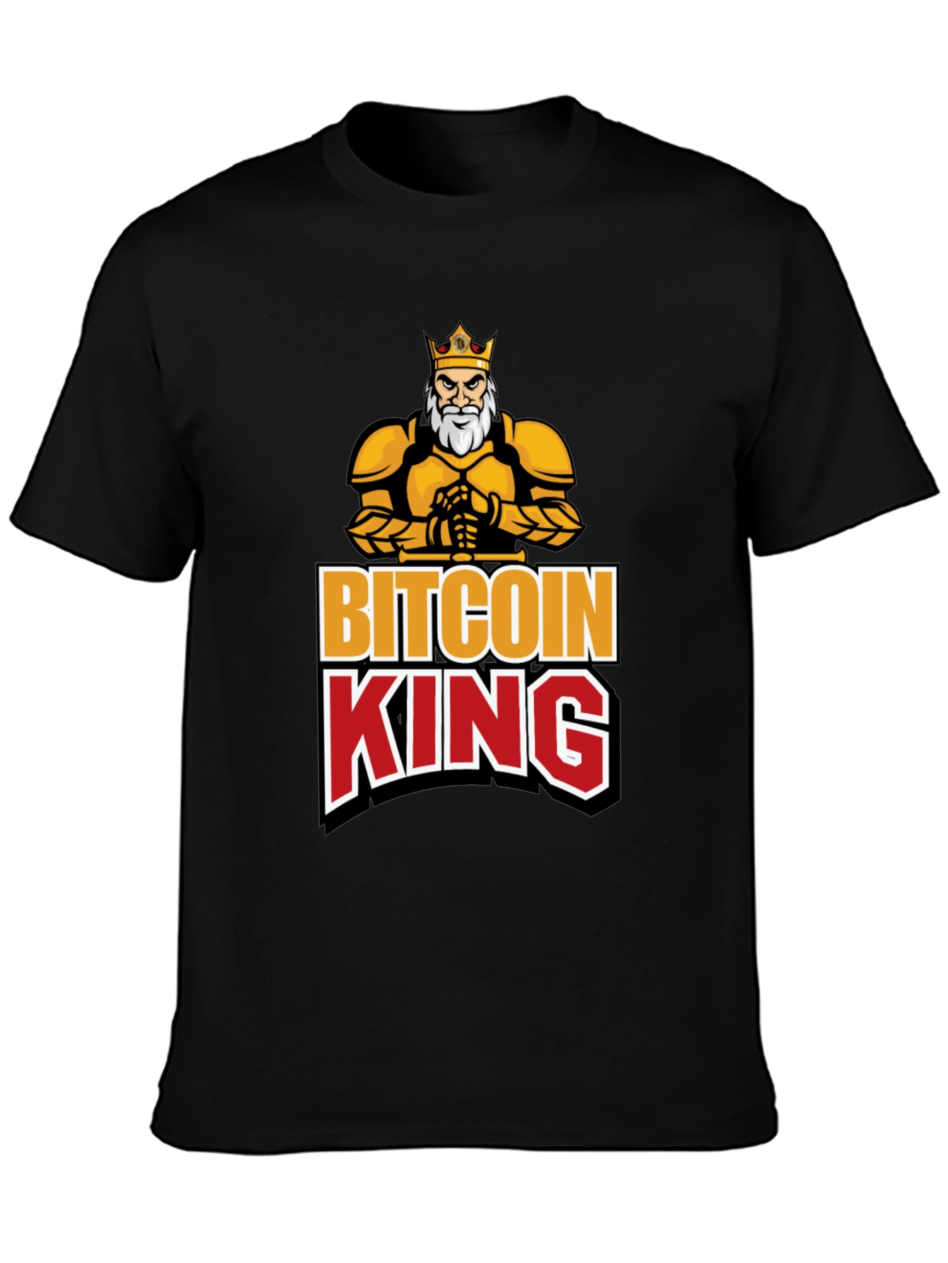 Bitcoin King Black Graphic T-Shirt