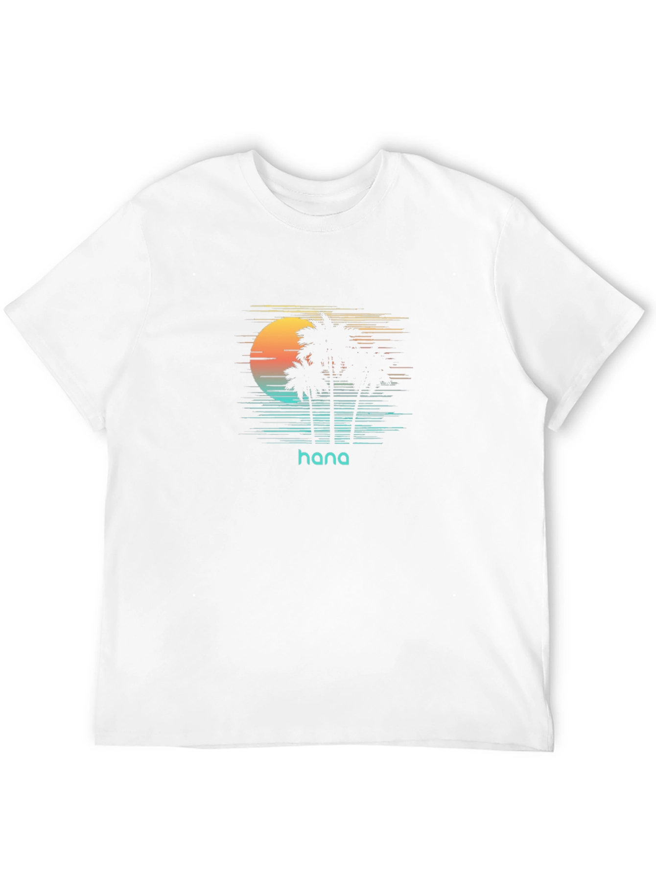 Hana Palm Tree Sunset Graphic Tee - Black