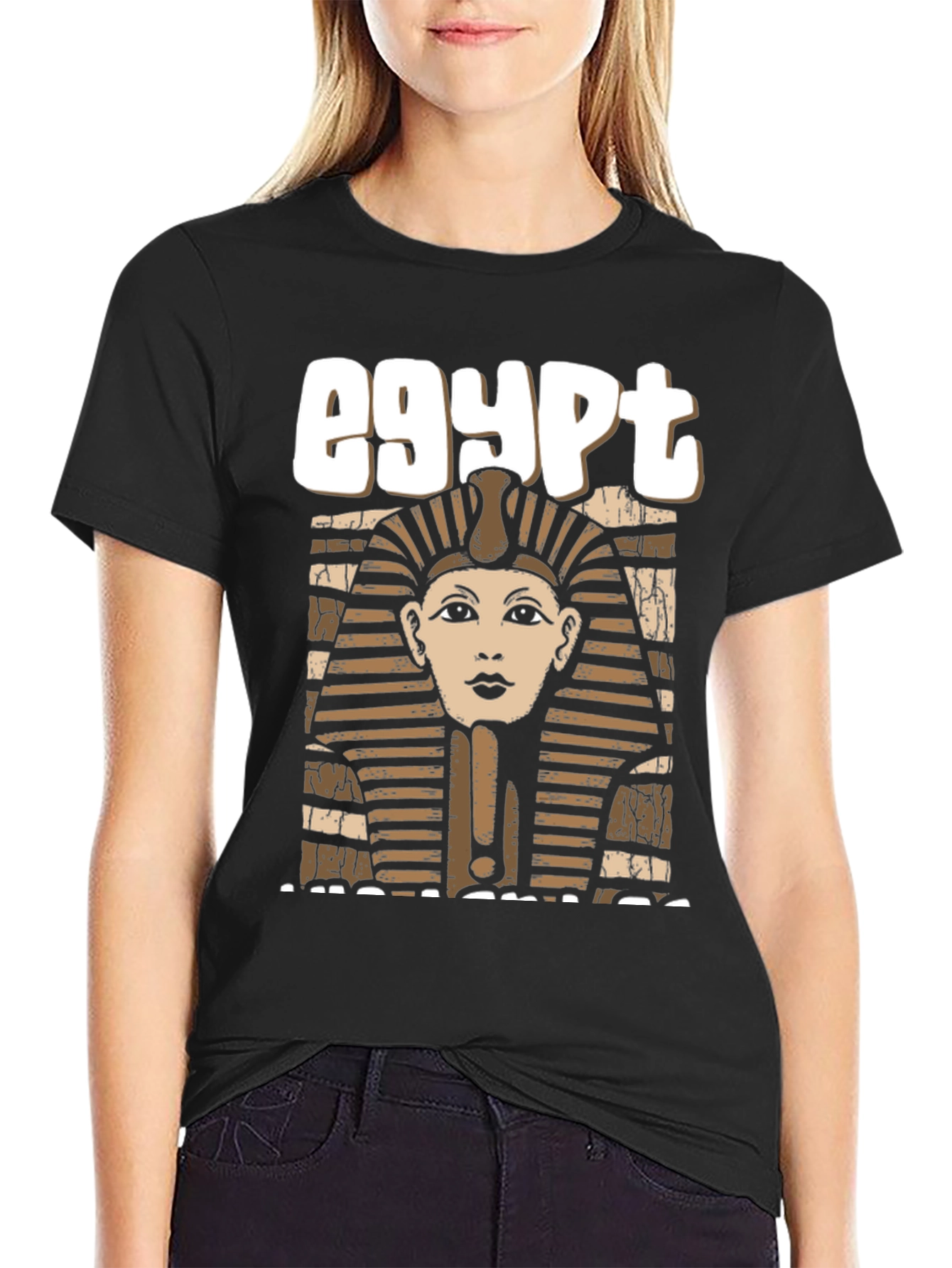 Egypt Pharaoh Graphic Tee - Black Cotton T-Shirt