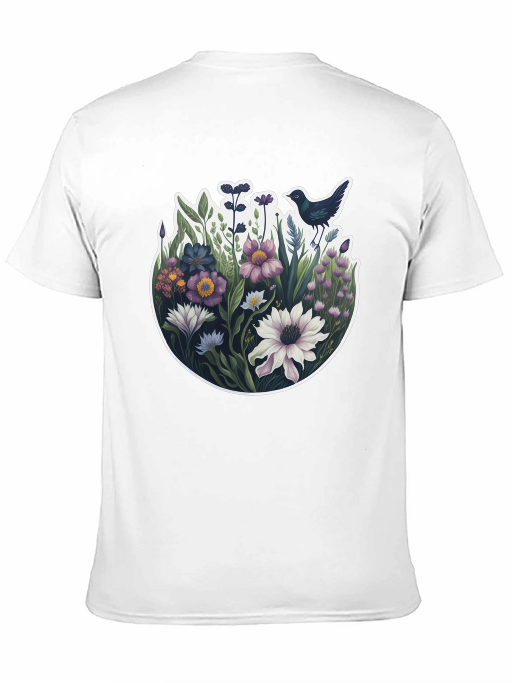 Floral Bird T-Shirt - Nature Inspired Design