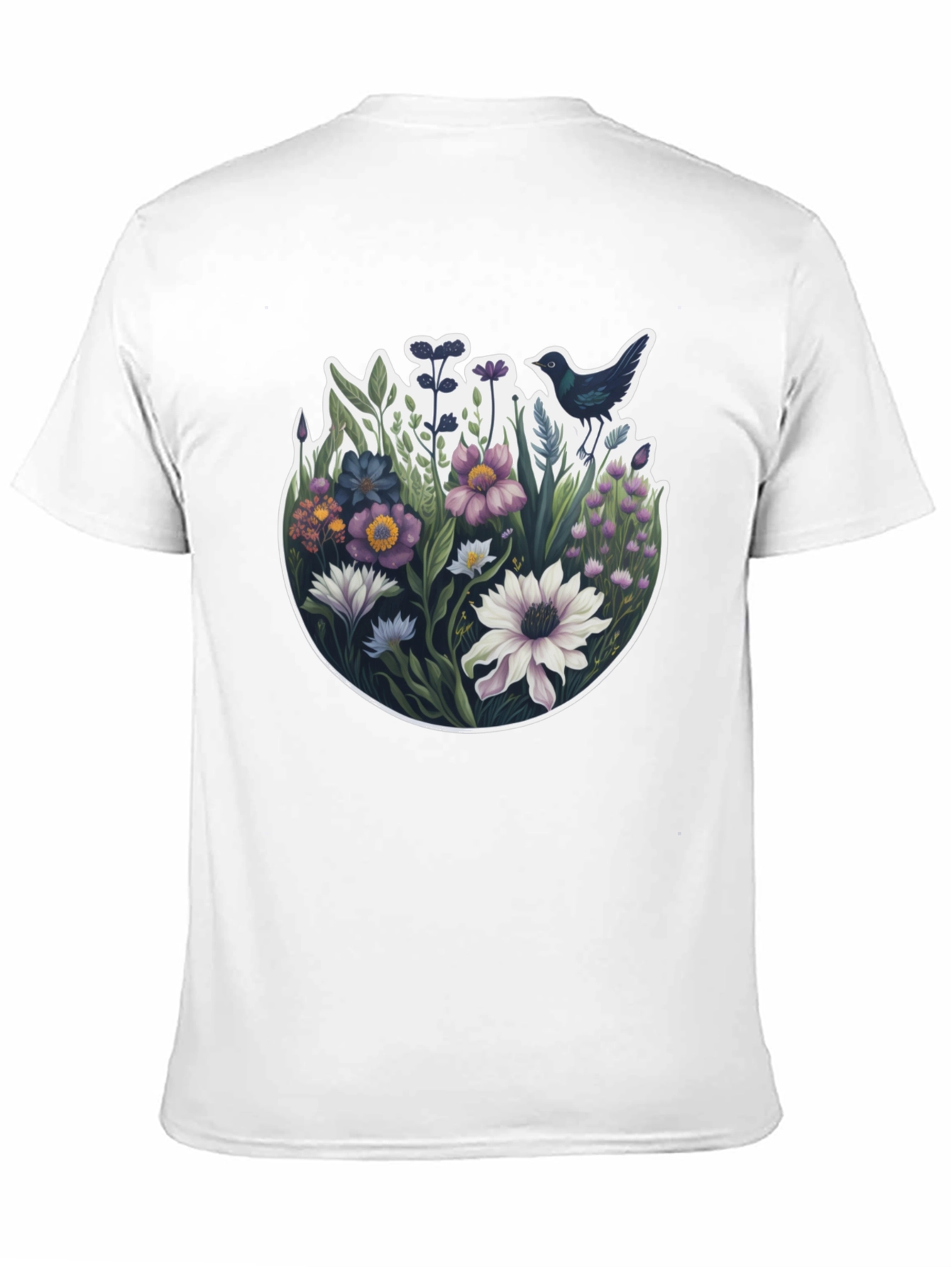 Floral Bird T-Shirt - Nature Inspired Design