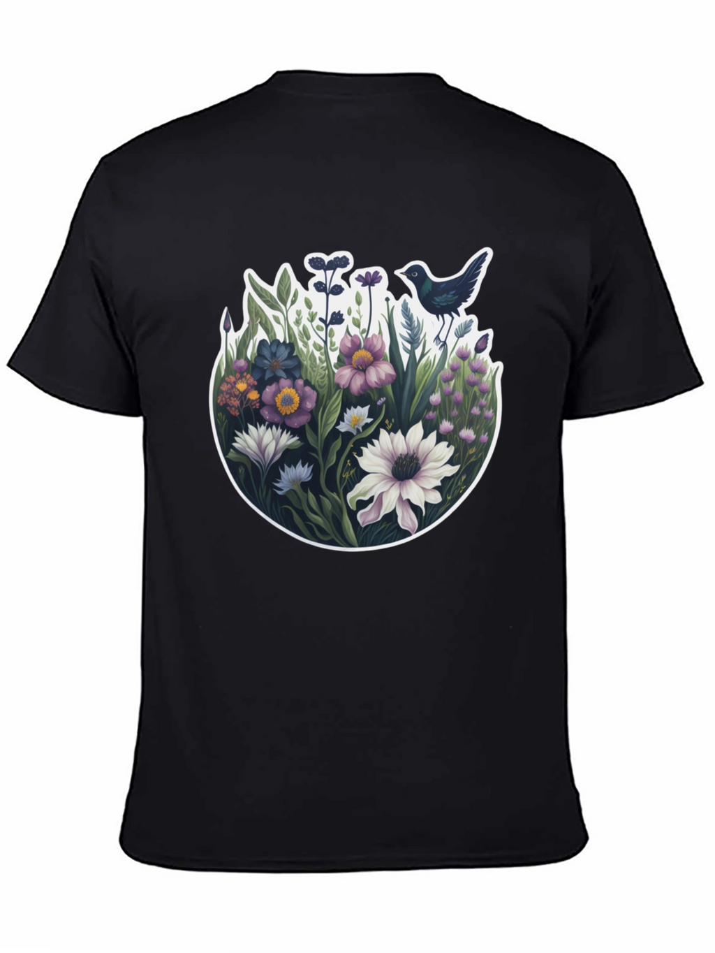 Floral Bird T-Shirt - Nature Inspired Design