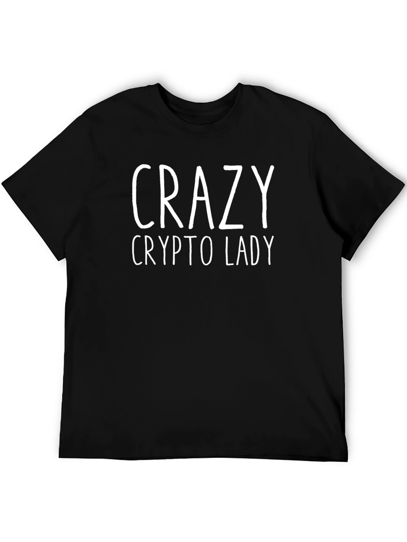 Crazy Crypto Lady T-Shirt - Black Graphic Tee