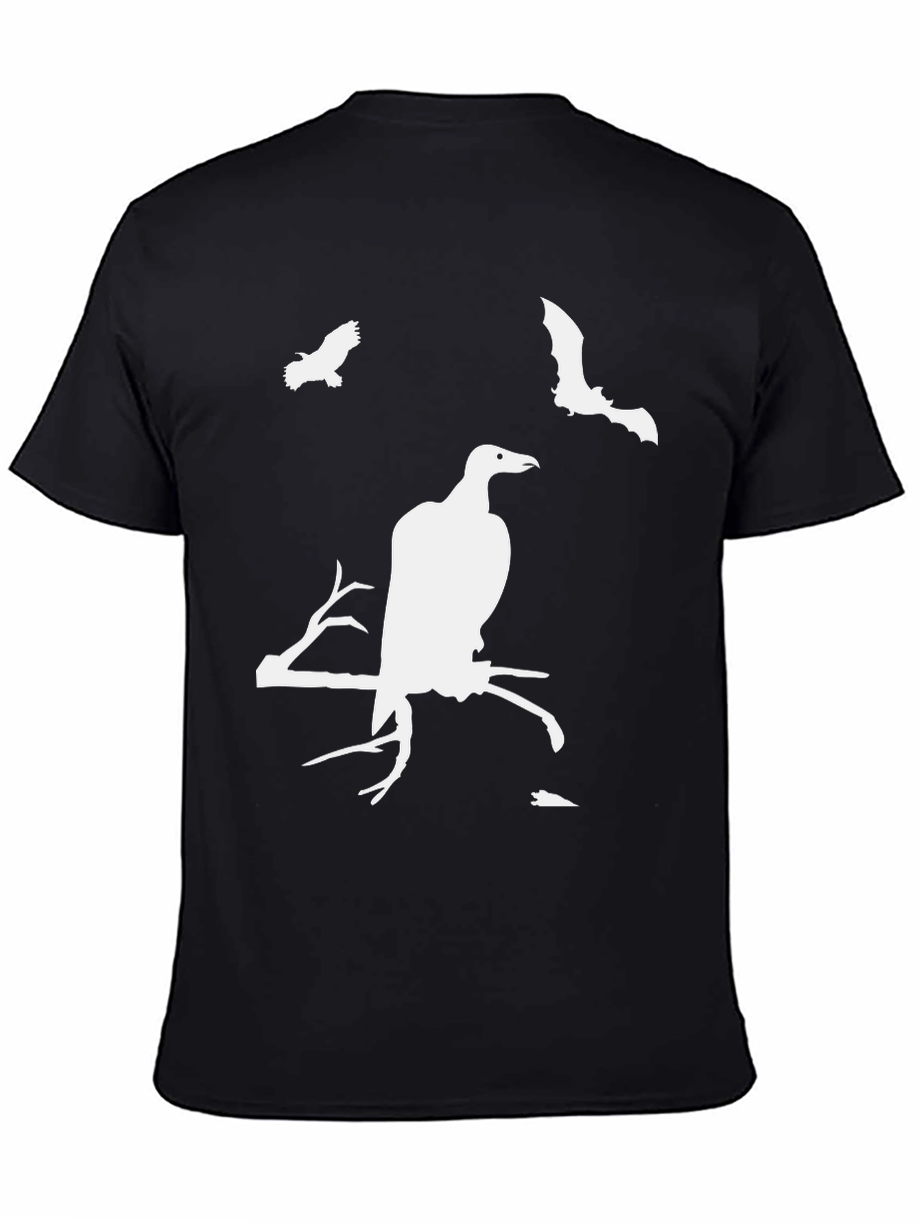 Creepy Bird Graphic T-Shirt - Halloween Ready!