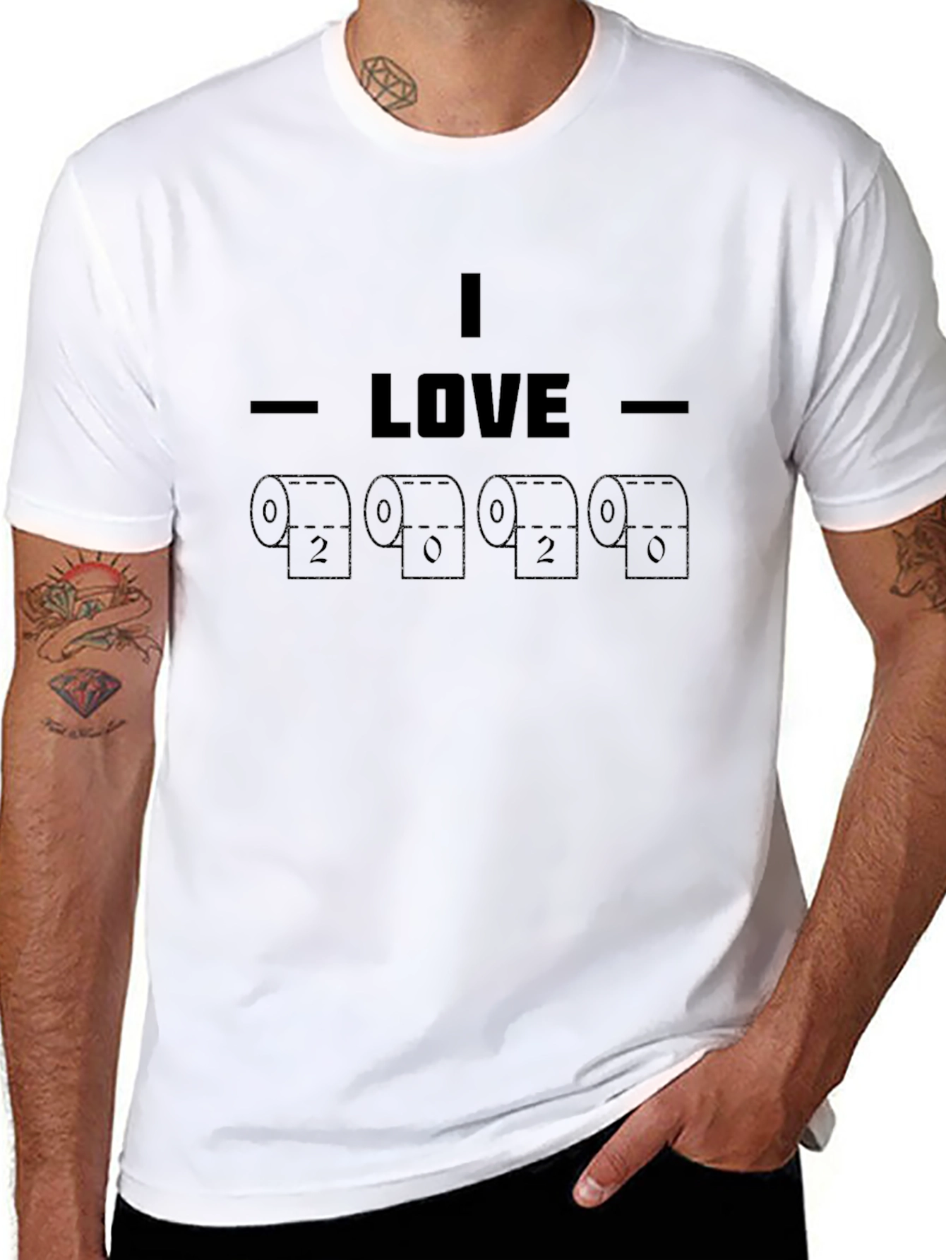 I Love Toilet Paper Novelty T-Shirt