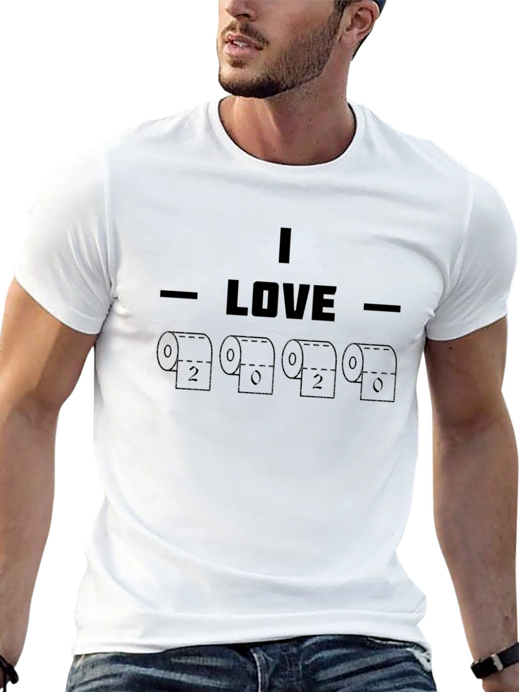 I Love Toilet Paper Novelty T-Shirt