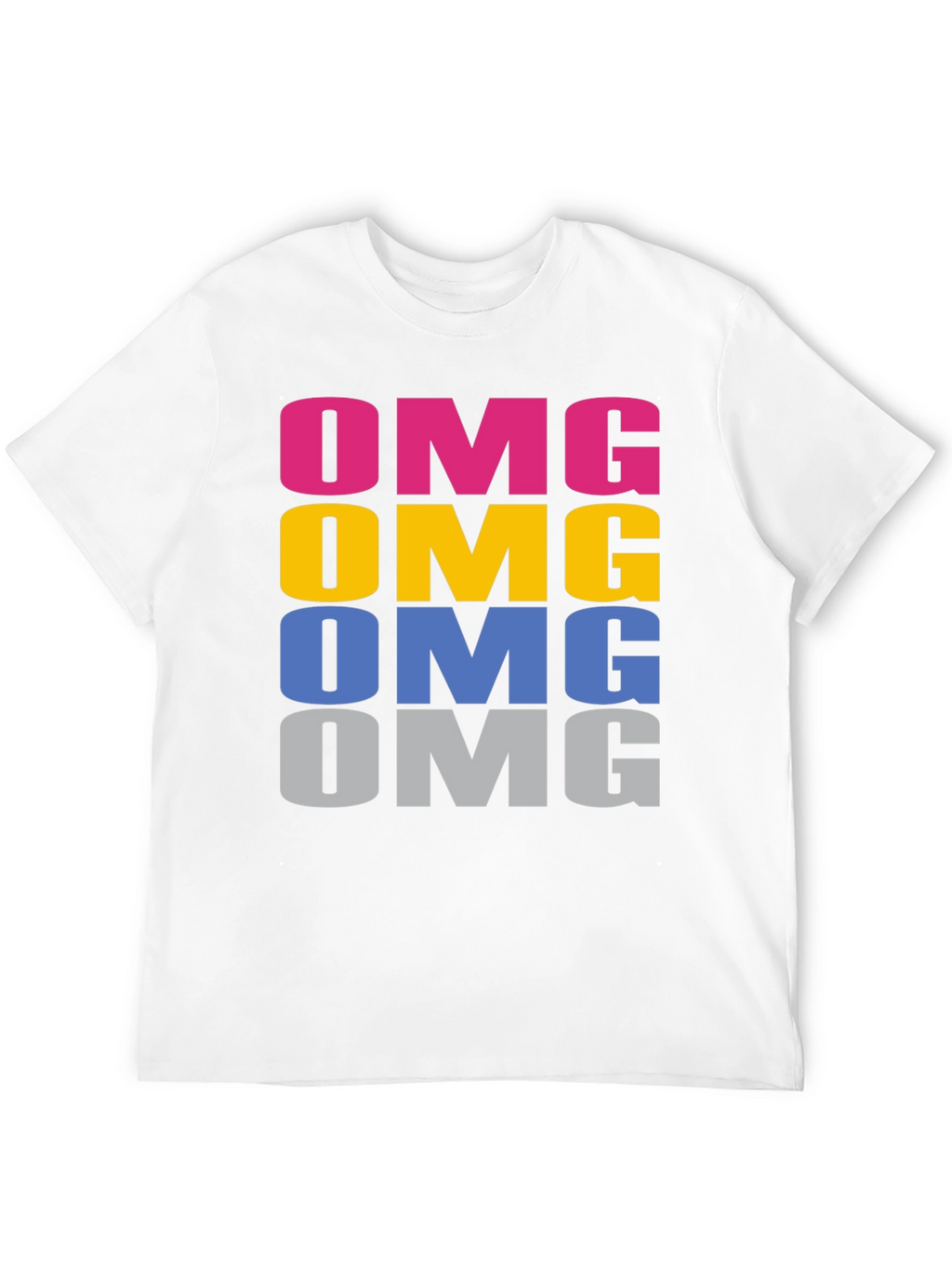 OMG Rainbow Graphic Tee - Fun Casual Cotton T-Shirt
