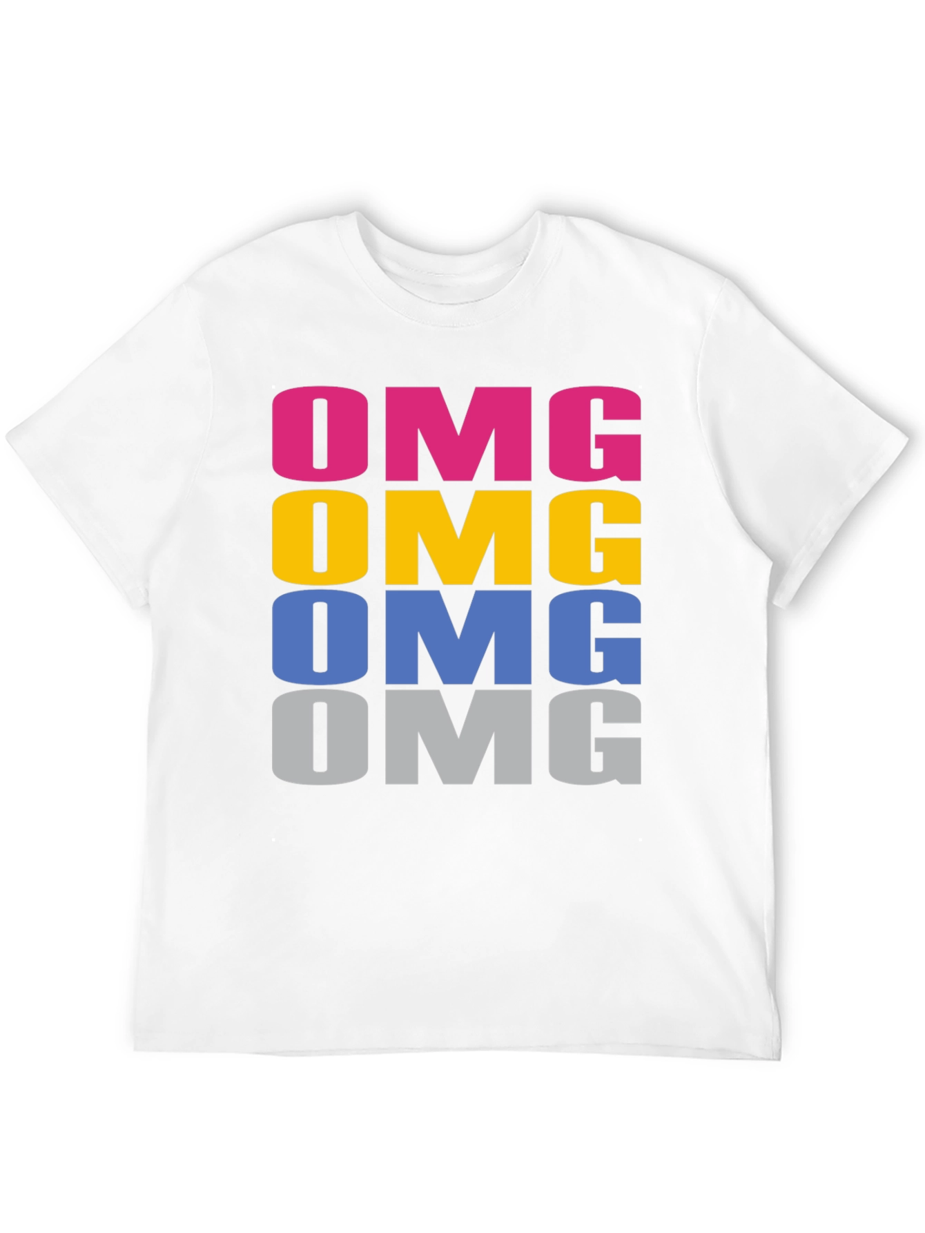 OMG Rainbow Graphic Tee - Fun Casual Cotton T-Shirt