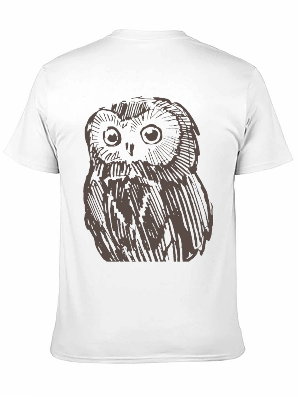 Owl Graphic Print Black Tee