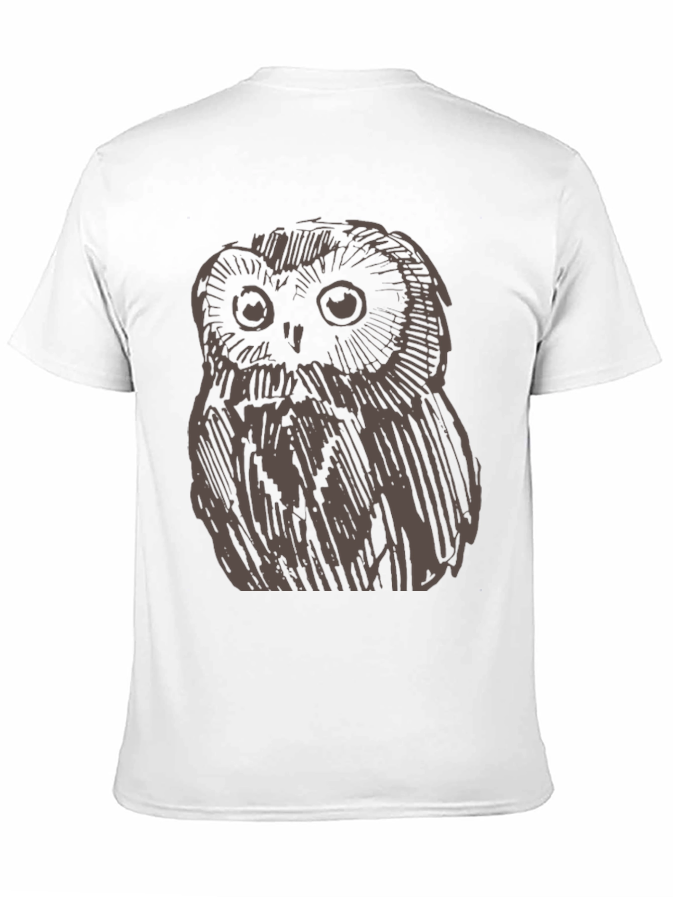 Owl Graphic Print Black Tee