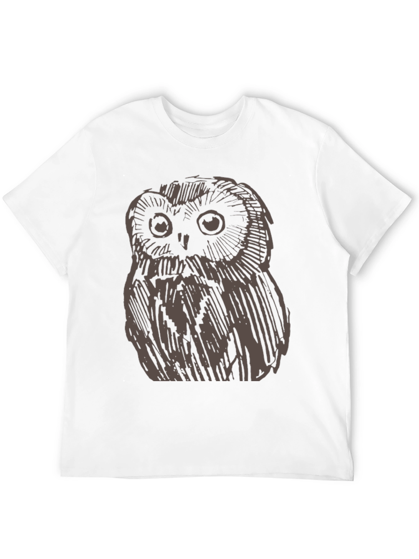 Owl Graphic Print Black Tee