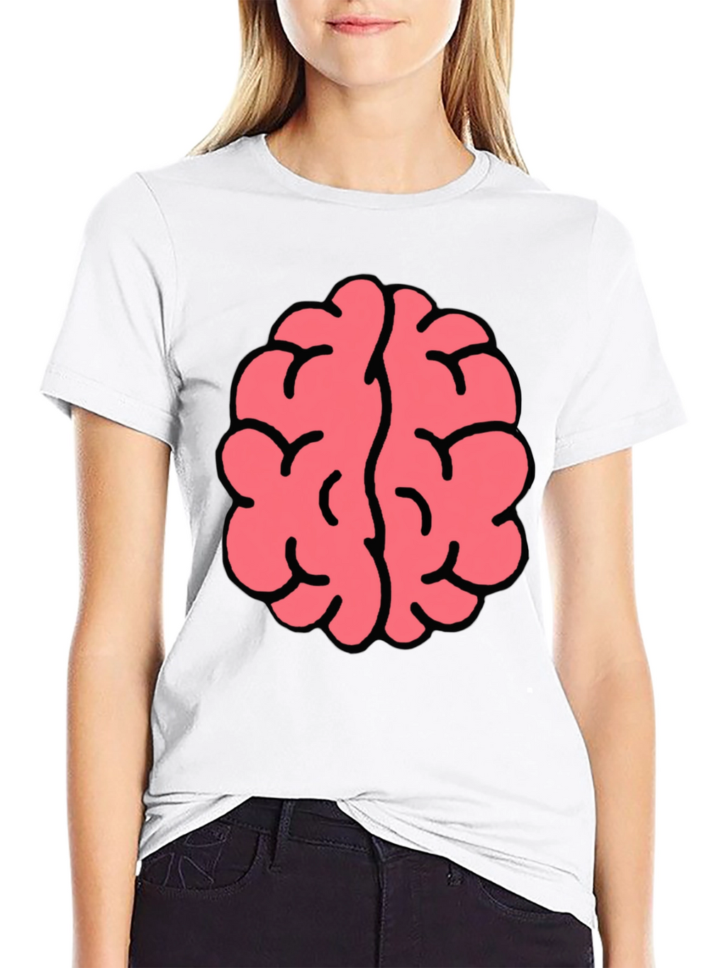 Brain Graphic Tee - Black Cotton Blend
