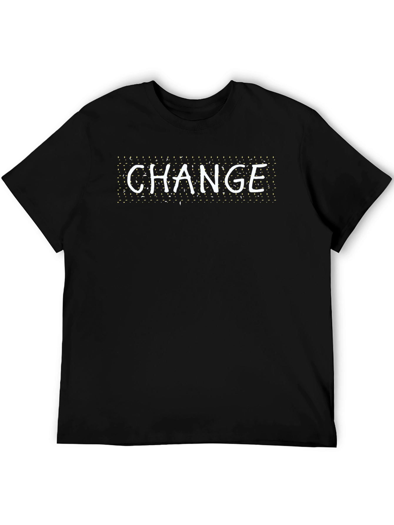 Change Graphic T-Shirt - Black Crew Neck Tee