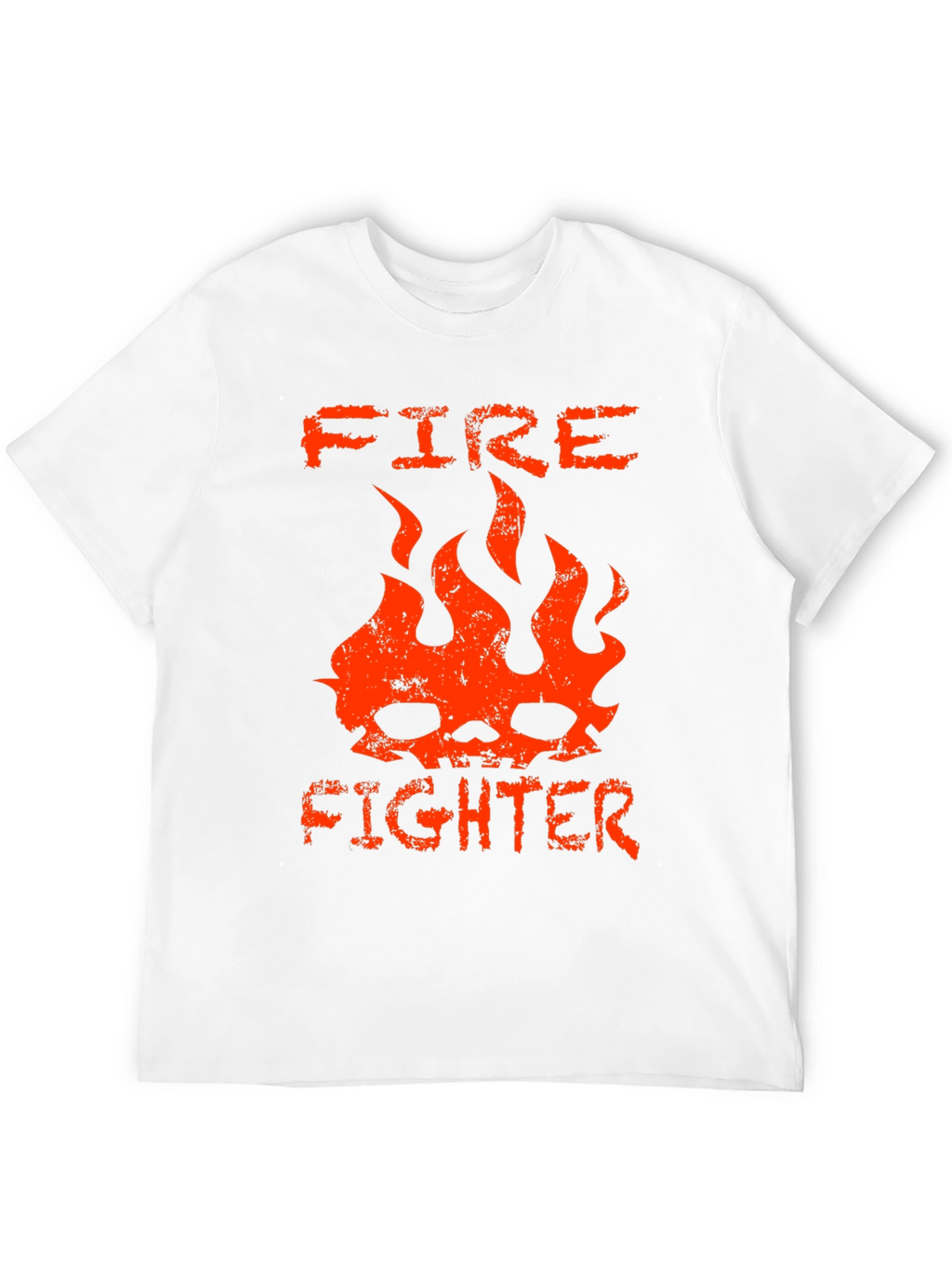 Firefighter Skull Graphic Tee - Bold & Edgy Design