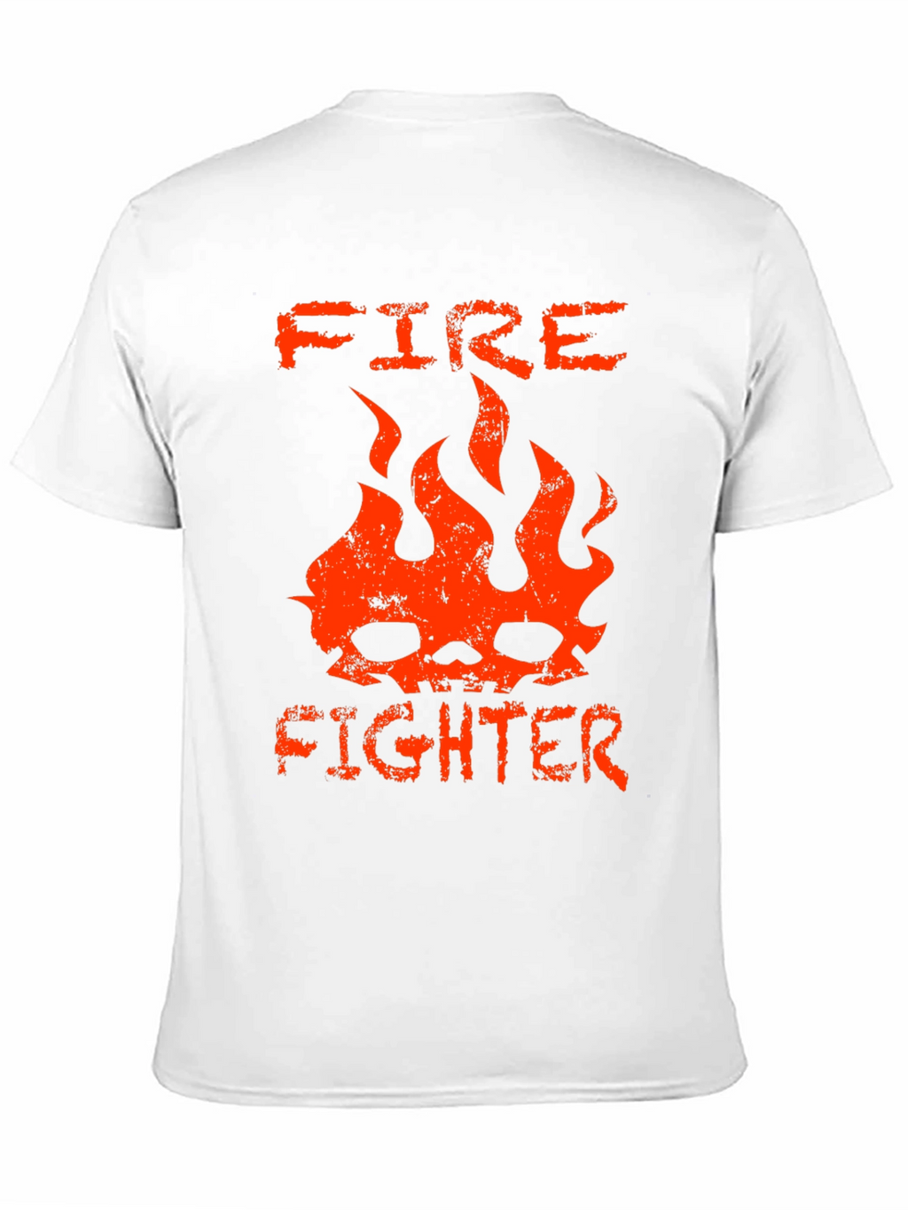 Firefighter Skull Graphic Tee - Bold & Edgy Design