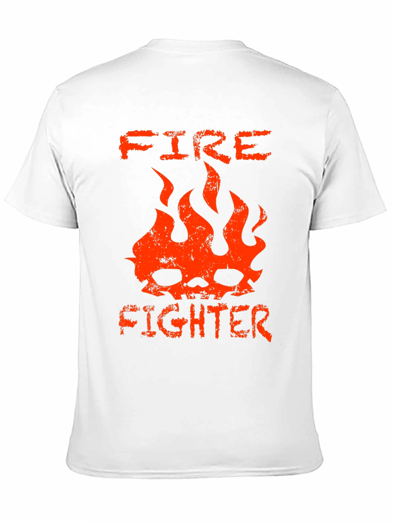 Firefighter Skull Graphic Tee - Bold & Edgy Design