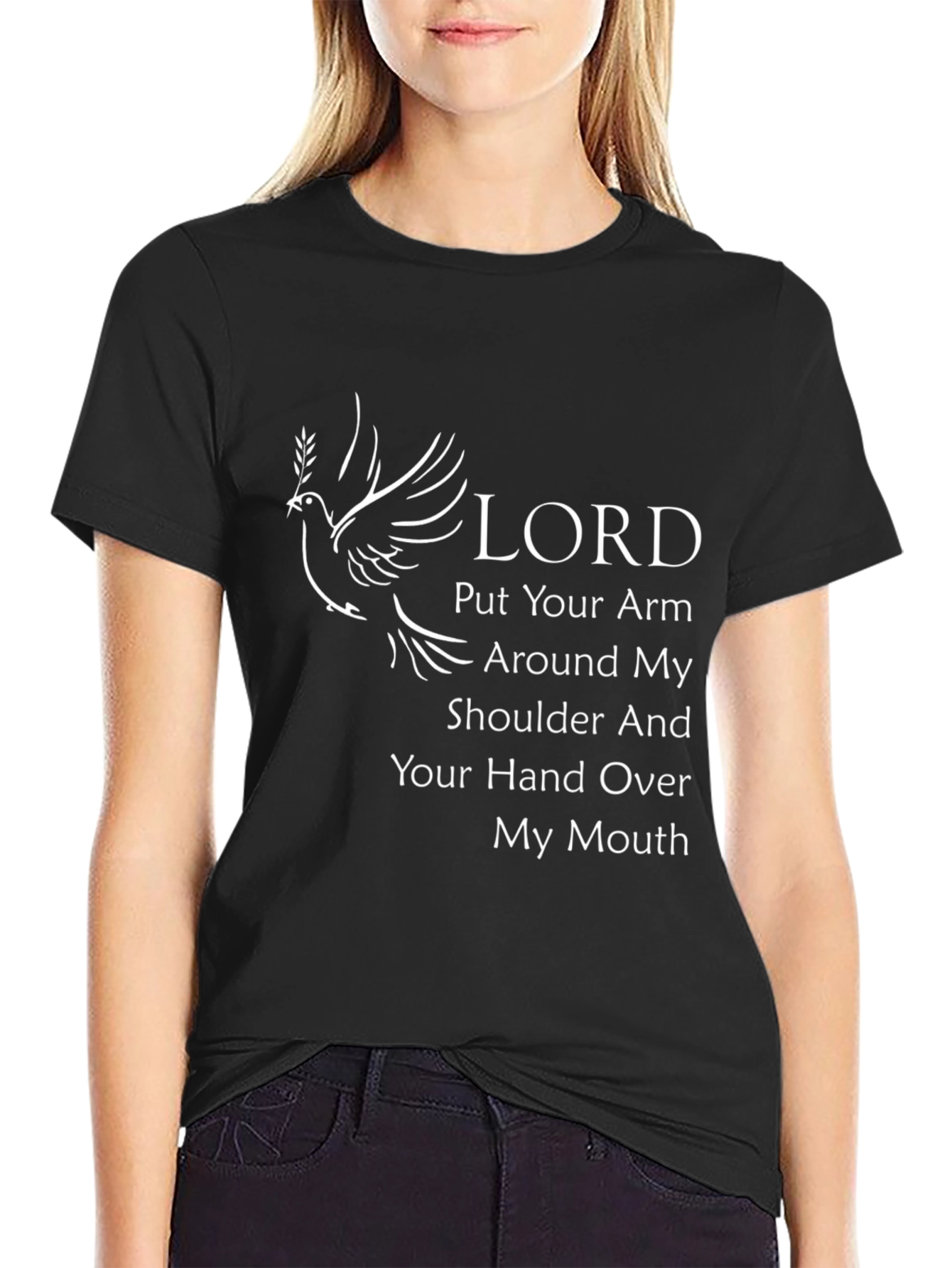 Lord Graphic Print Black T-Shirt