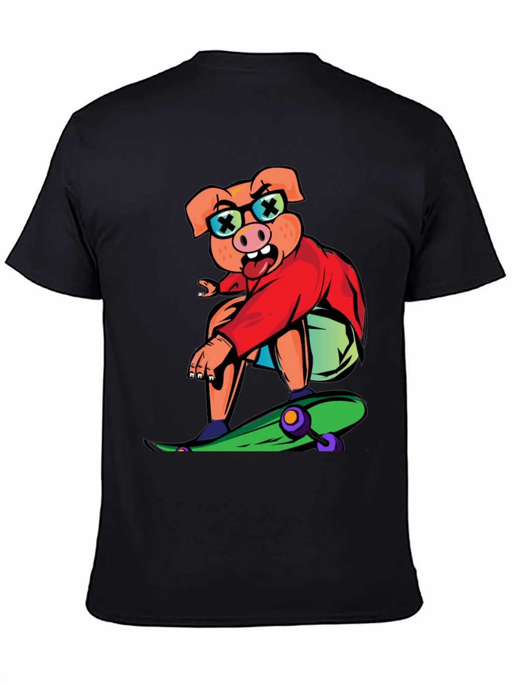Skateboarding Pig Graphic Tee
