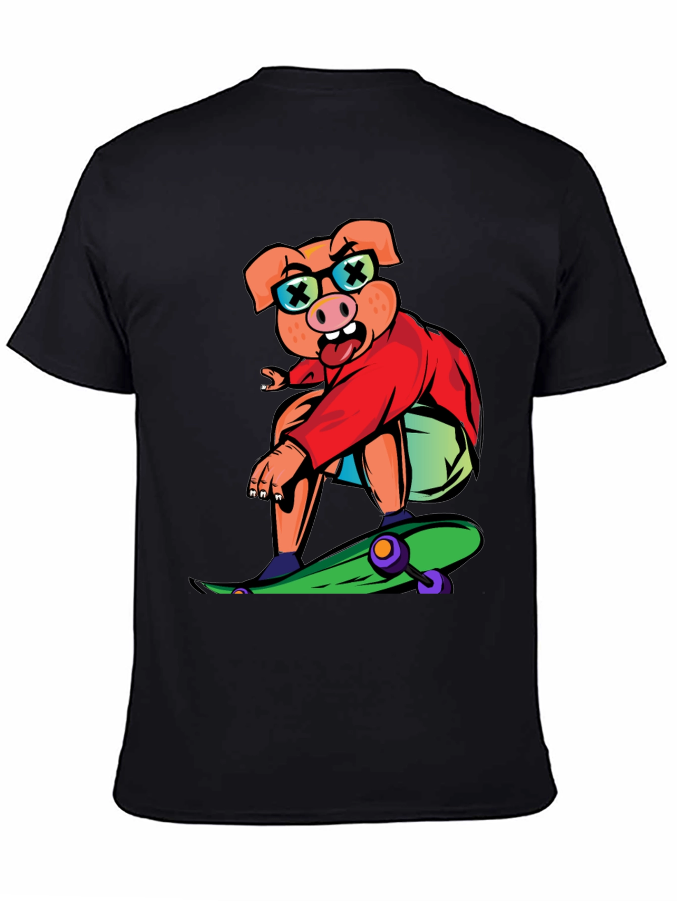 Skateboarding Pig Graphic Tee