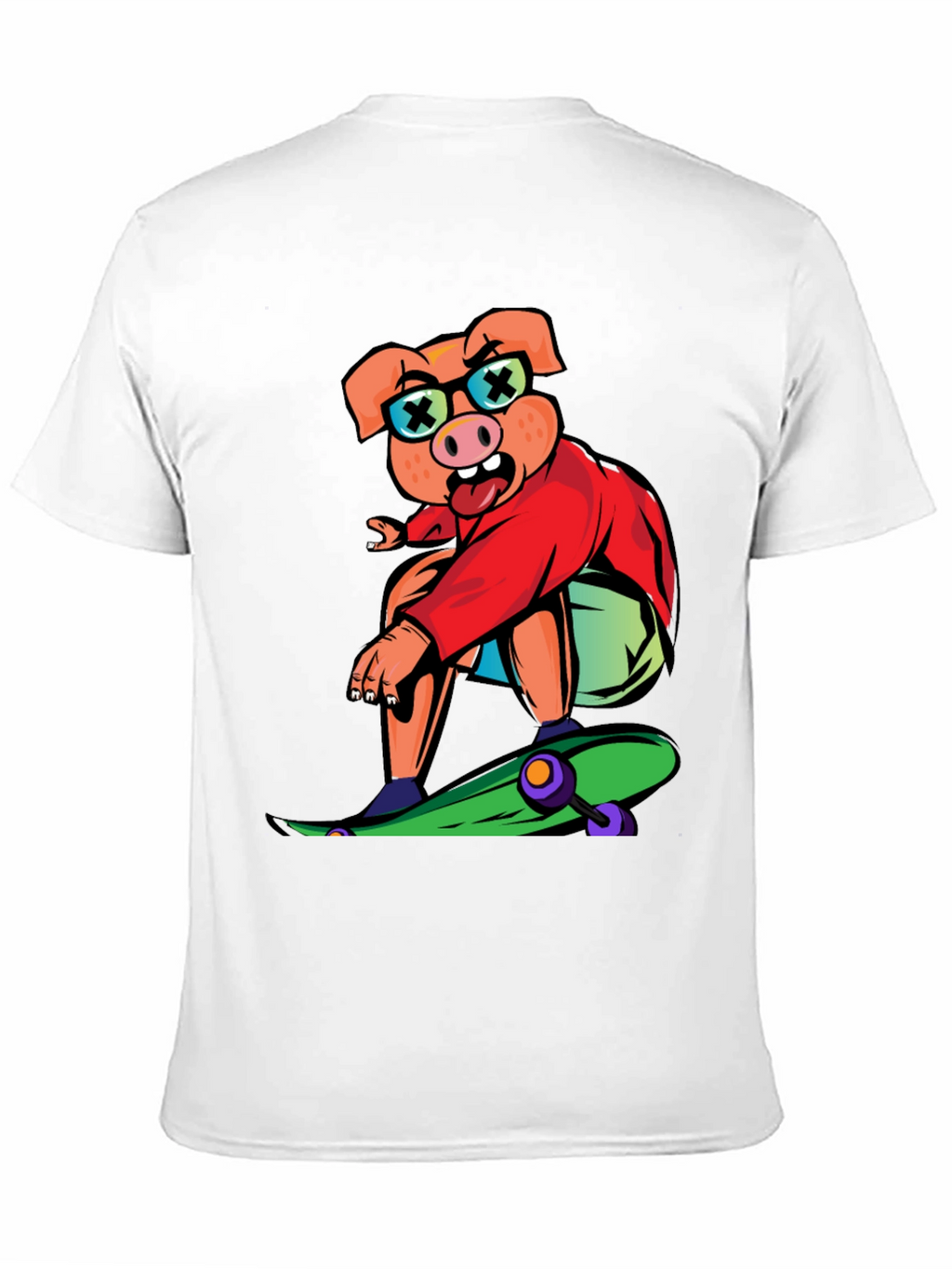 Skateboarding Pig Graphic Tee