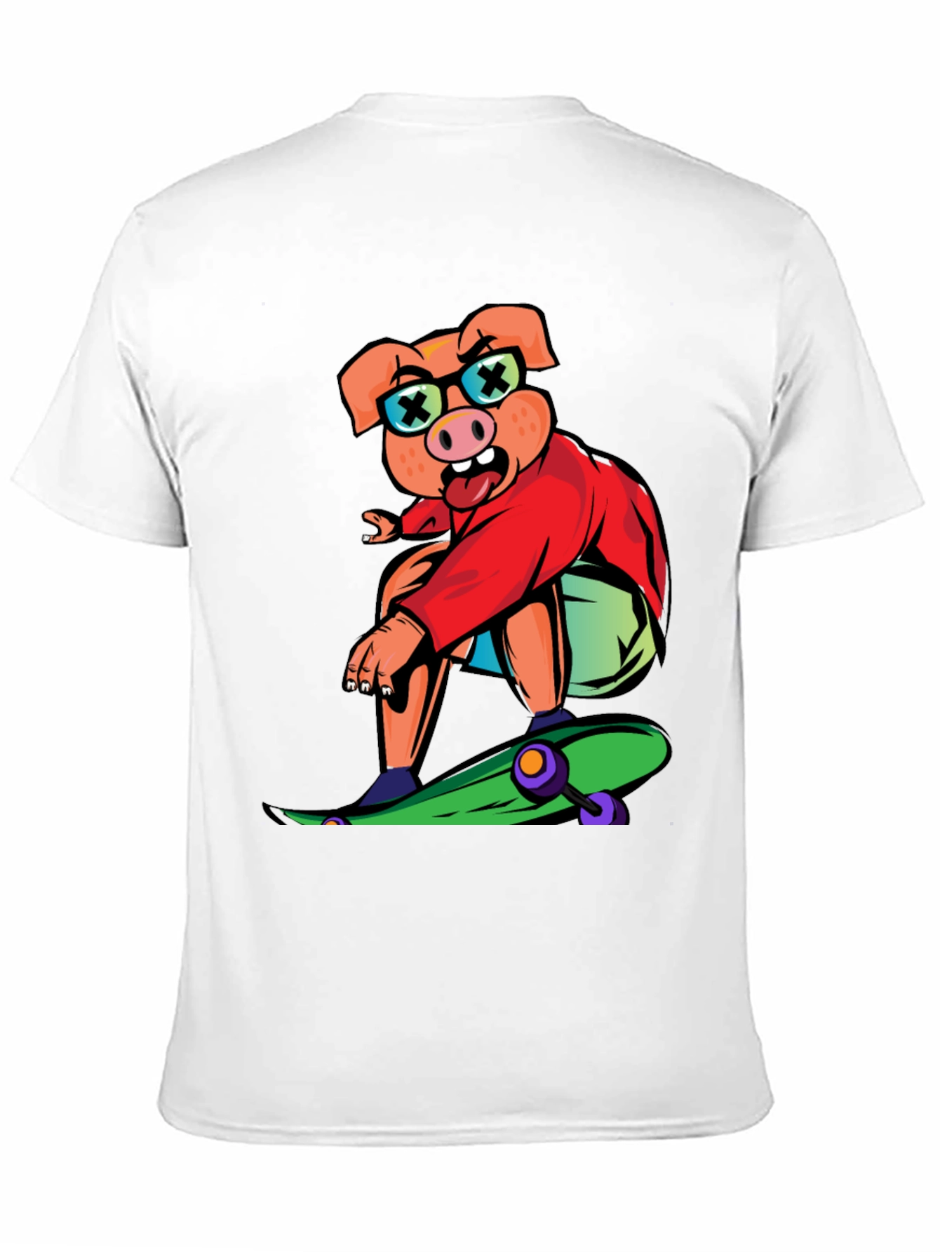 Skateboarding Pig Graphic Tee