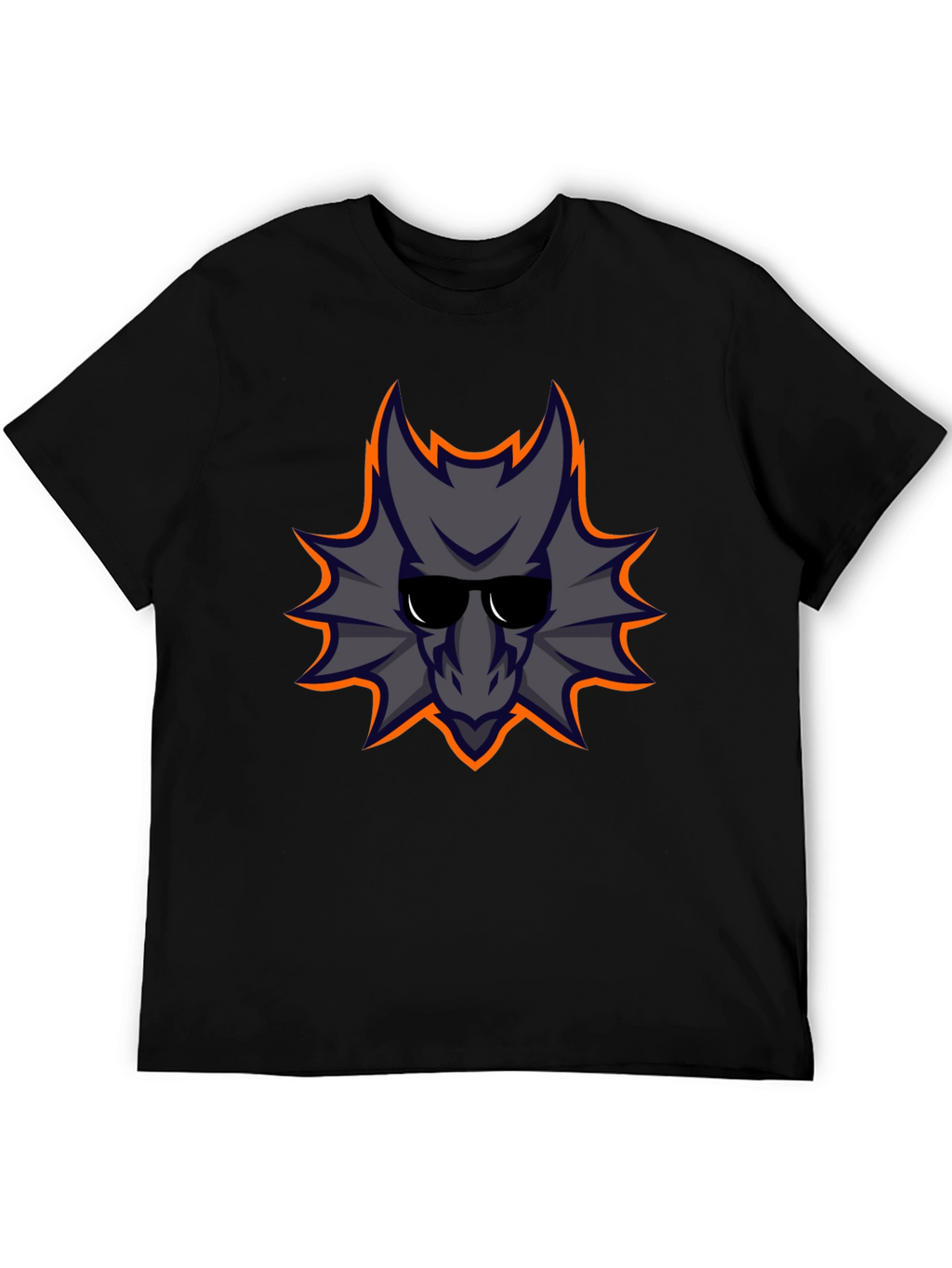 Cool Dragon Graphic Tee - Black Cotton Casual Shirt
