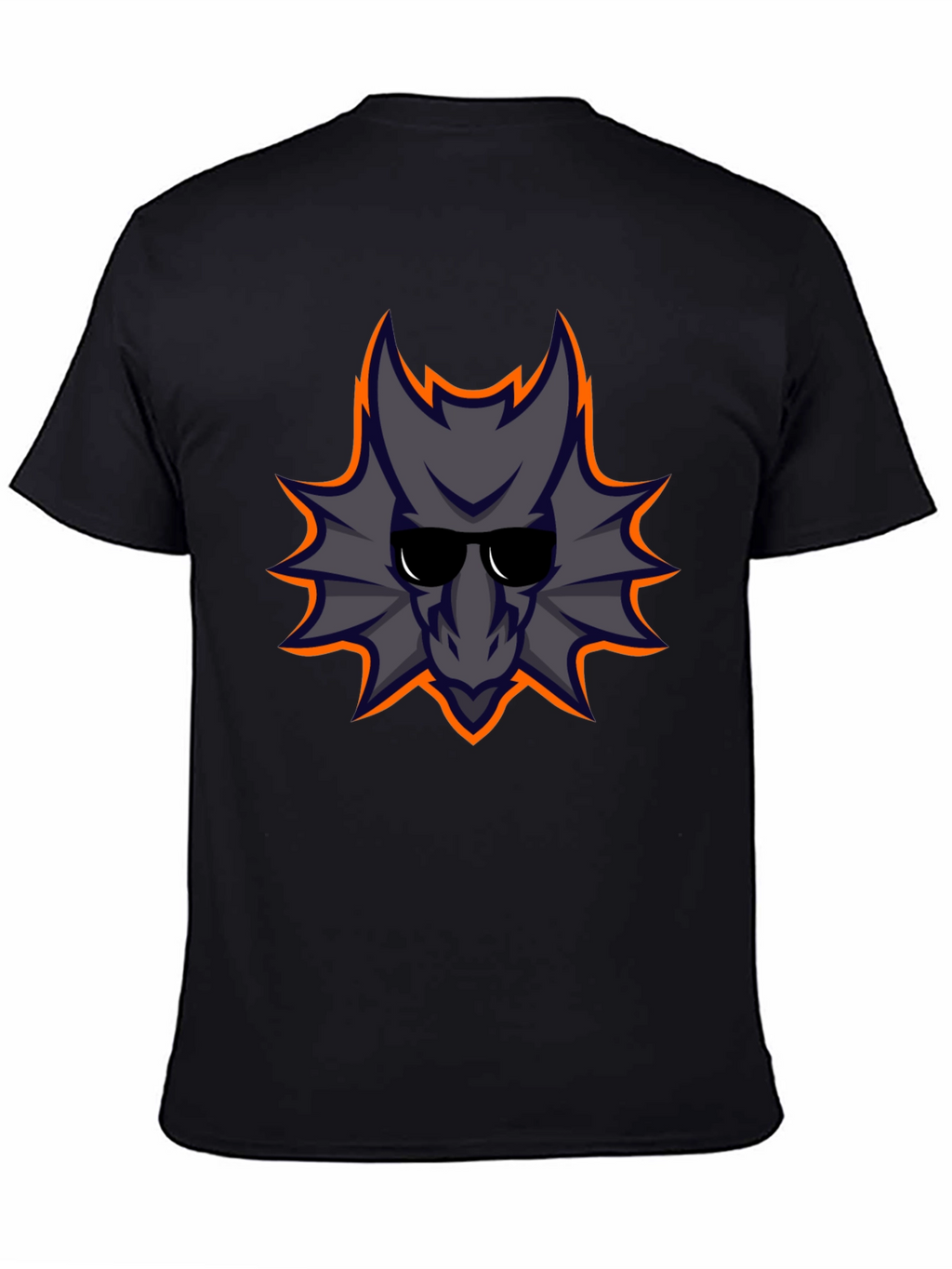 Cool Dragon Graphic Tee - Black Cotton Casual Shirt