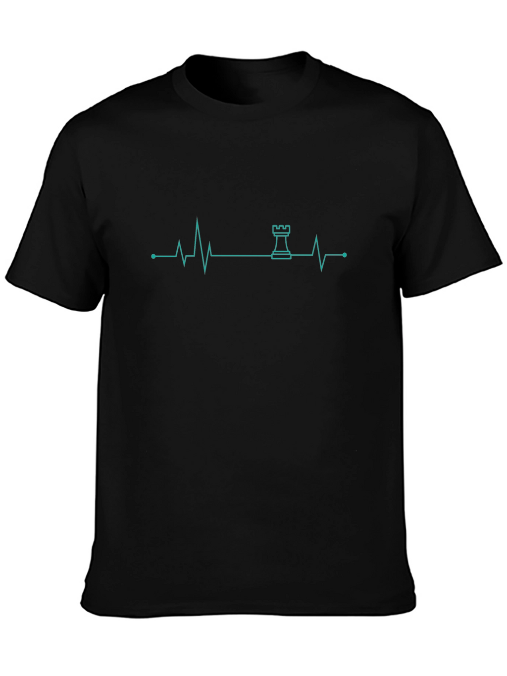 Chess Rook Heartbeat T-Shirt - Game Lover Tee