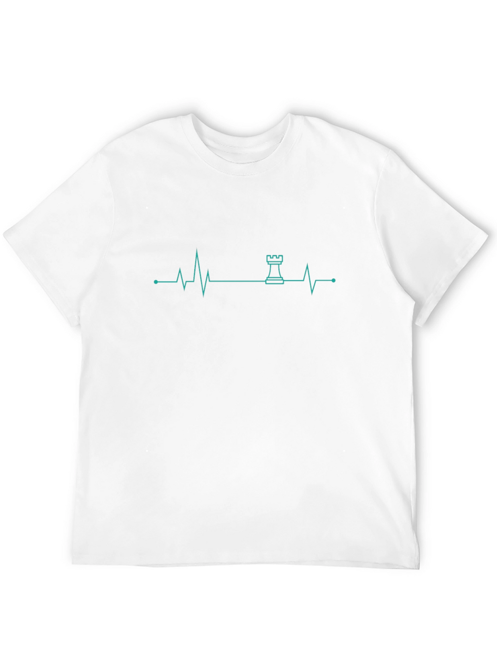 Chess Rook Heartbeat T-Shirt - Game Lover Tee