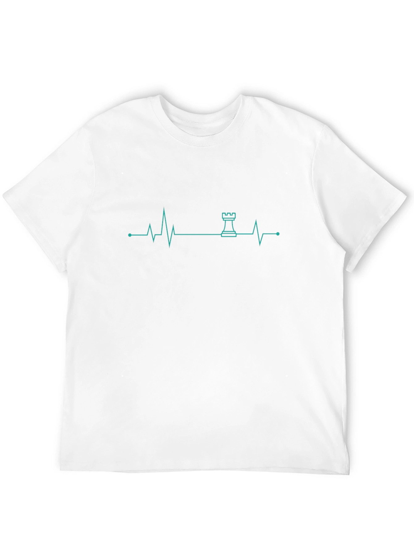 Chess Rook Heartbeat T-Shirt - Game Lover Tee