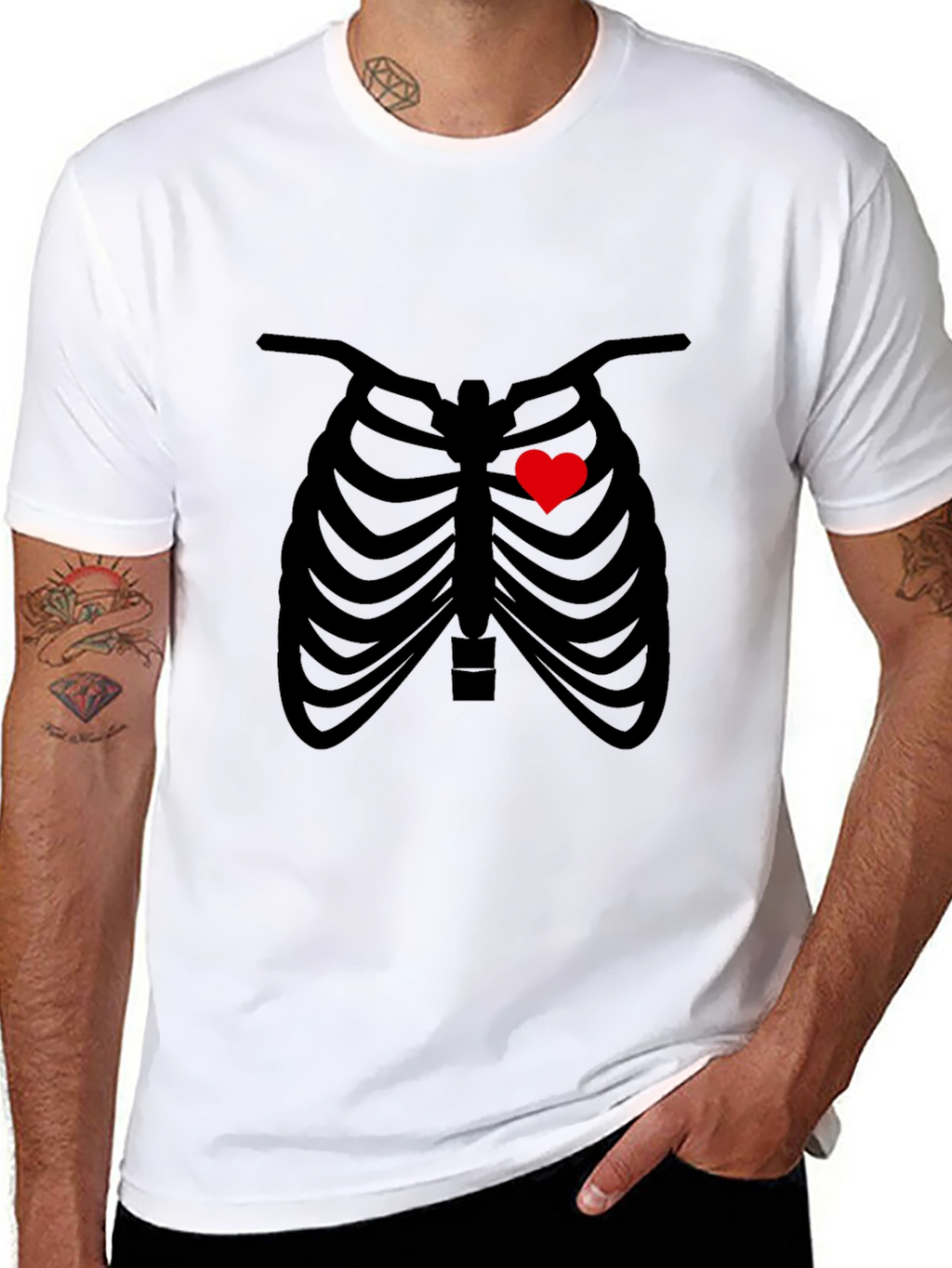Heart Rib Cage Graphic Tee - Unisex