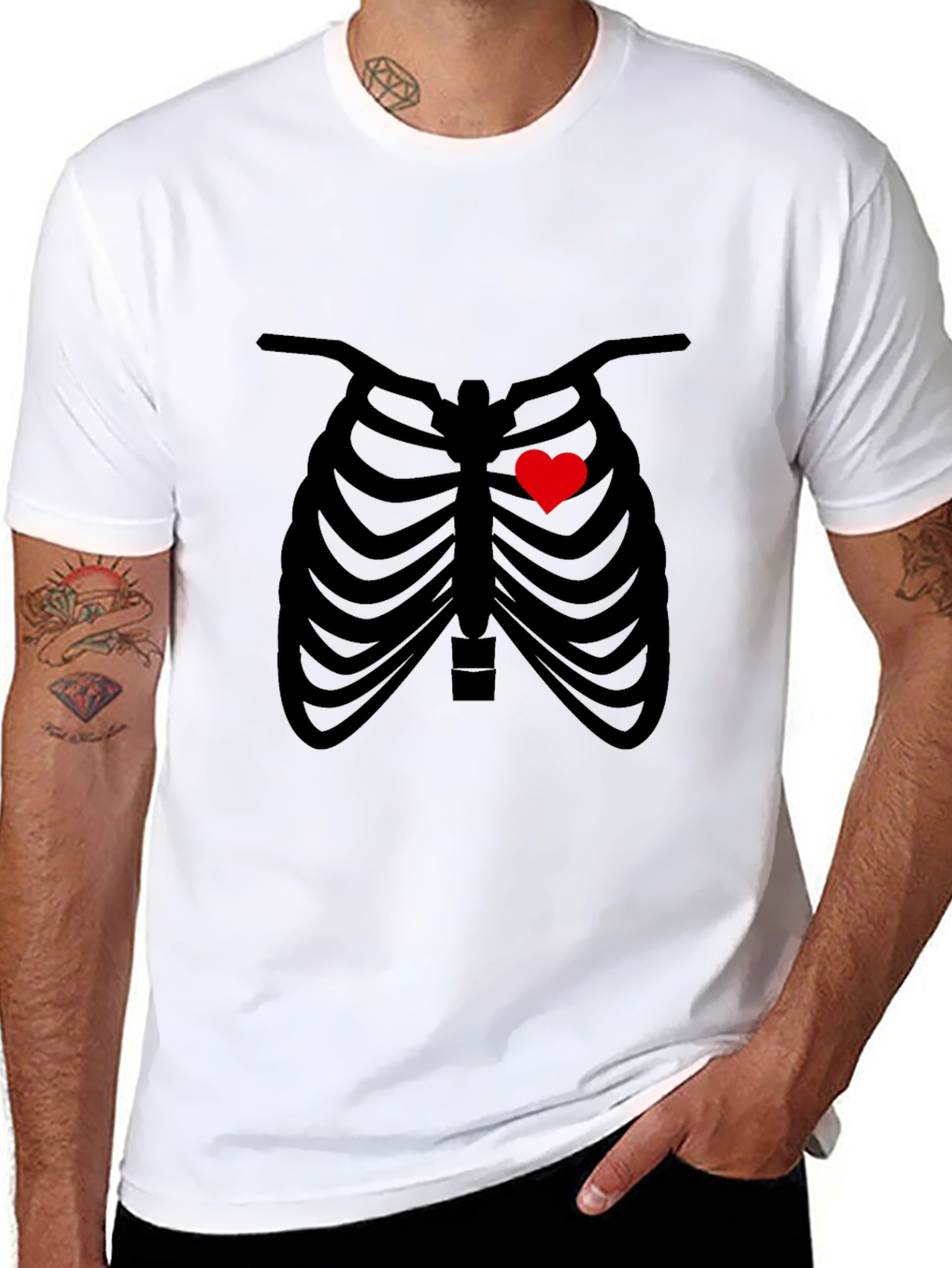 Heart Rib Cage Graphic Tee - Unisex