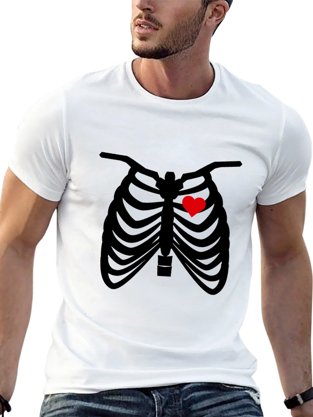 Heart Rib Cage Graphic Tee - Unisex