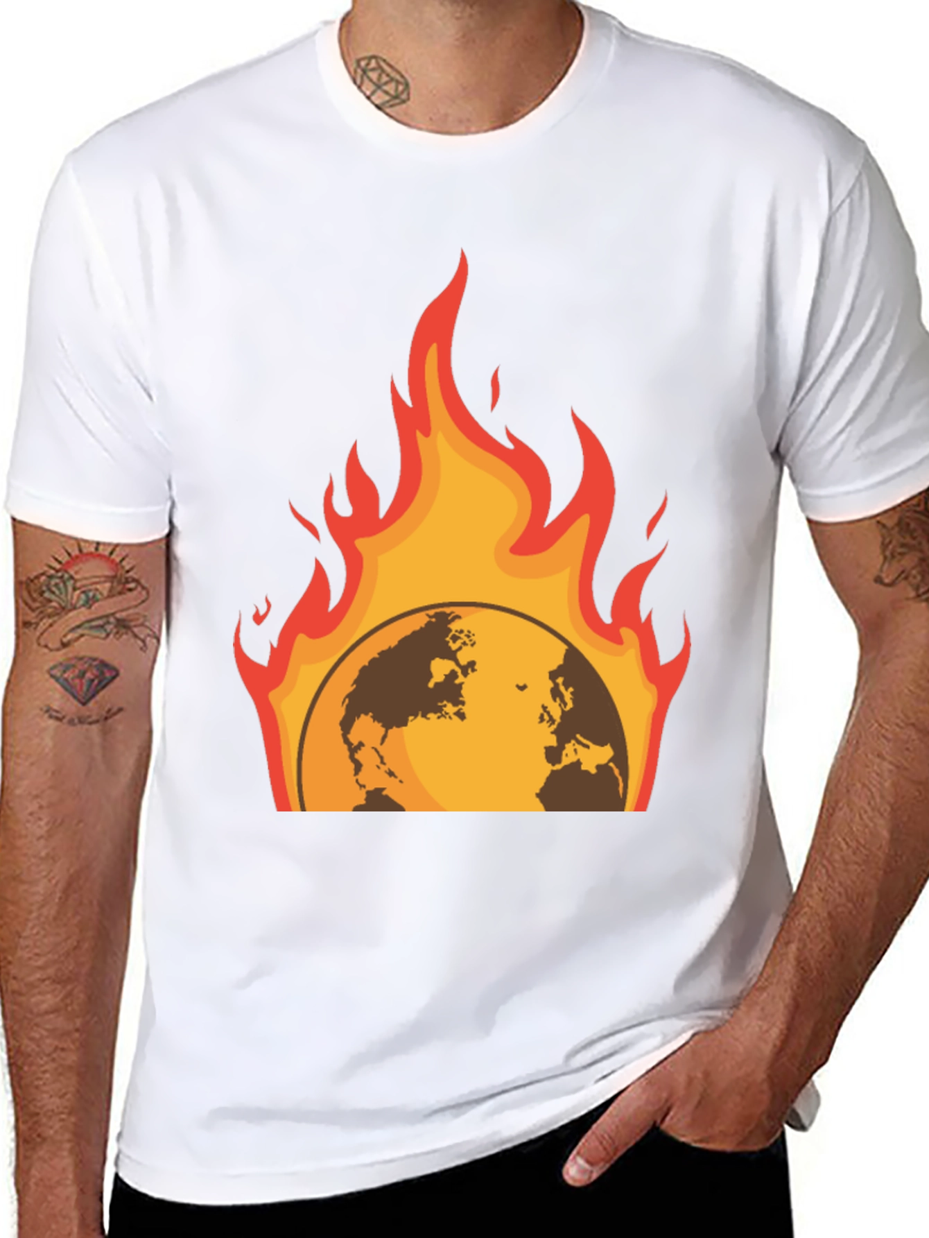 Global Warming Graphic Tee - Black Short Sleeve