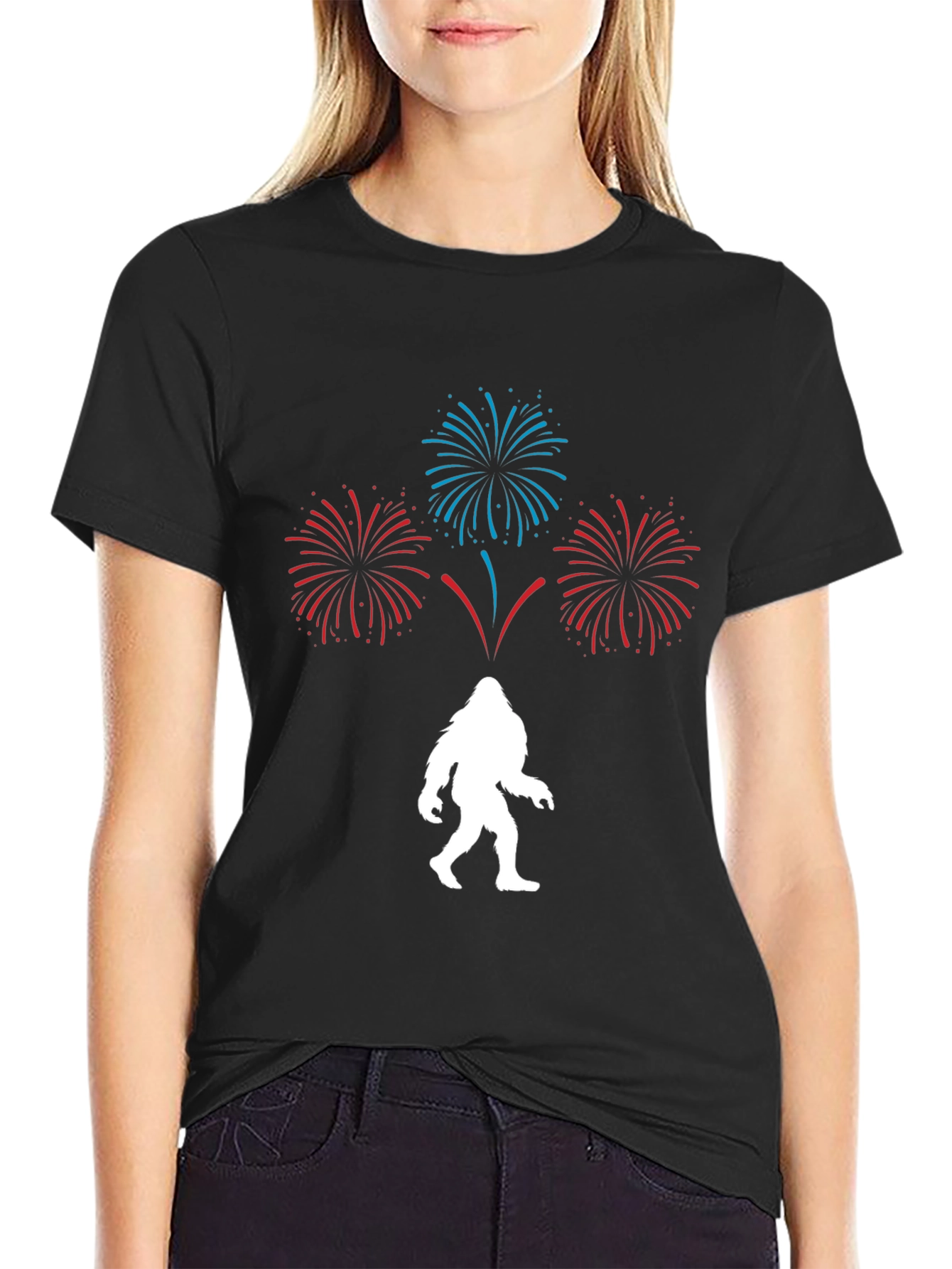 Bigfoot Fireworks Graphic Tee - Celebrate in Style!