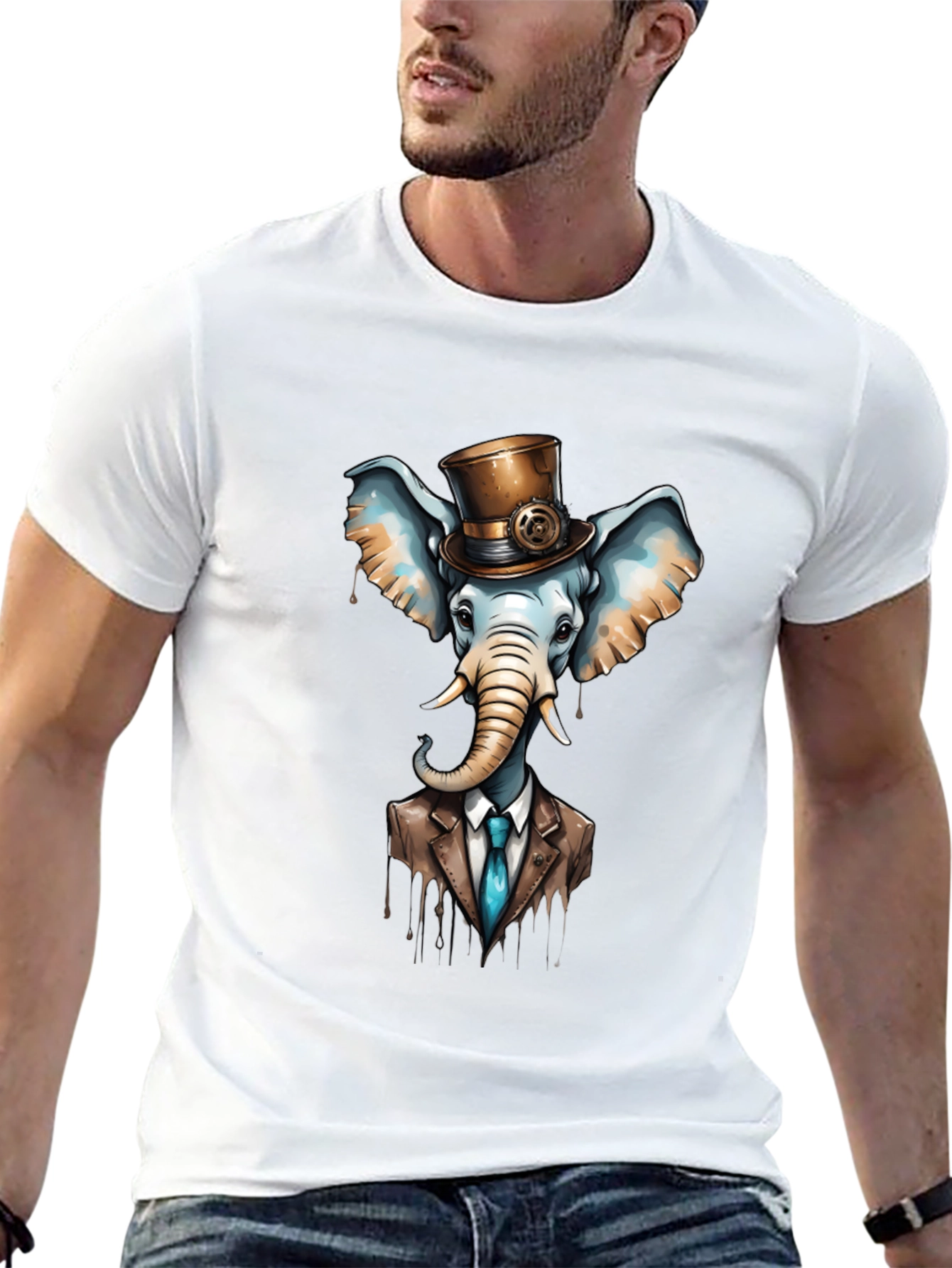 Steampunk Elephant T-Shirt - Classy Animal Tee