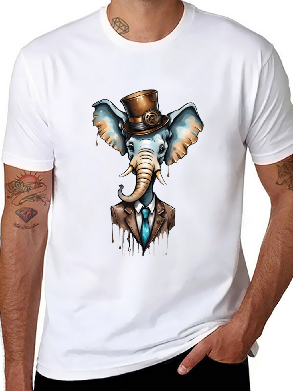 Steampunk Elephant T-Shirt - Classy Animal Tee