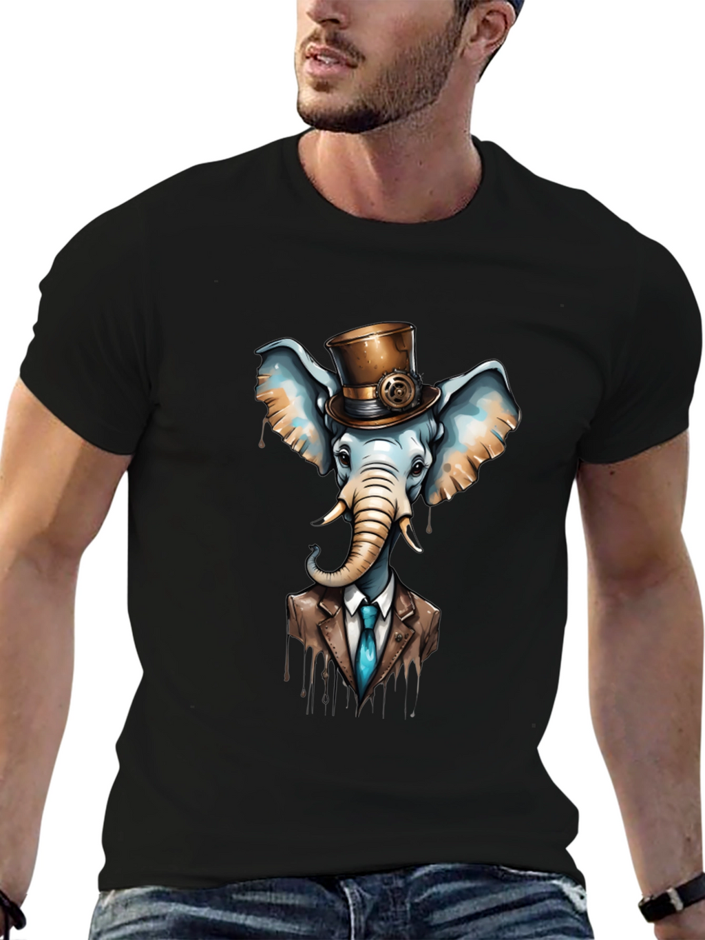 Steampunk Elephant T-Shirt - Classy Animal Tee
