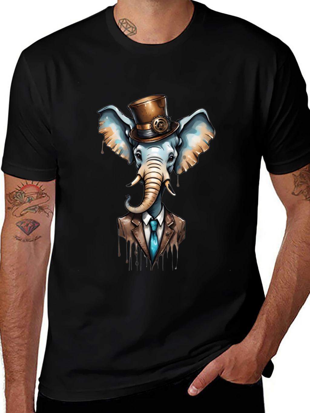 Steampunk Elephant T-Shirt - Classy Animal Tee