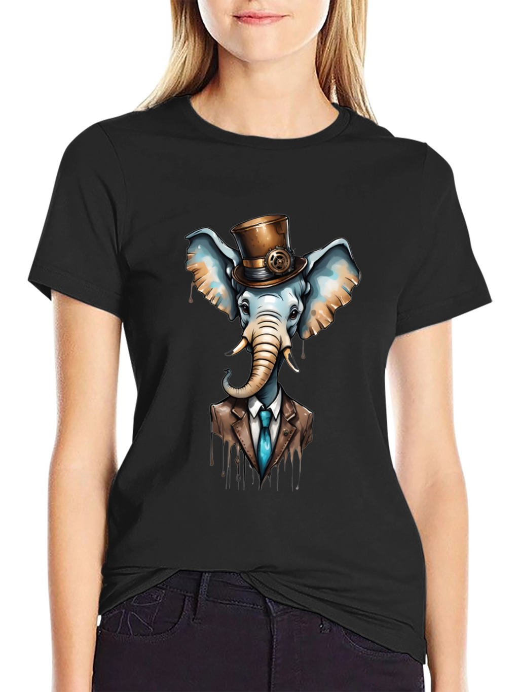 Steampunk Elephant T-Shirt - Classy Animal Tee